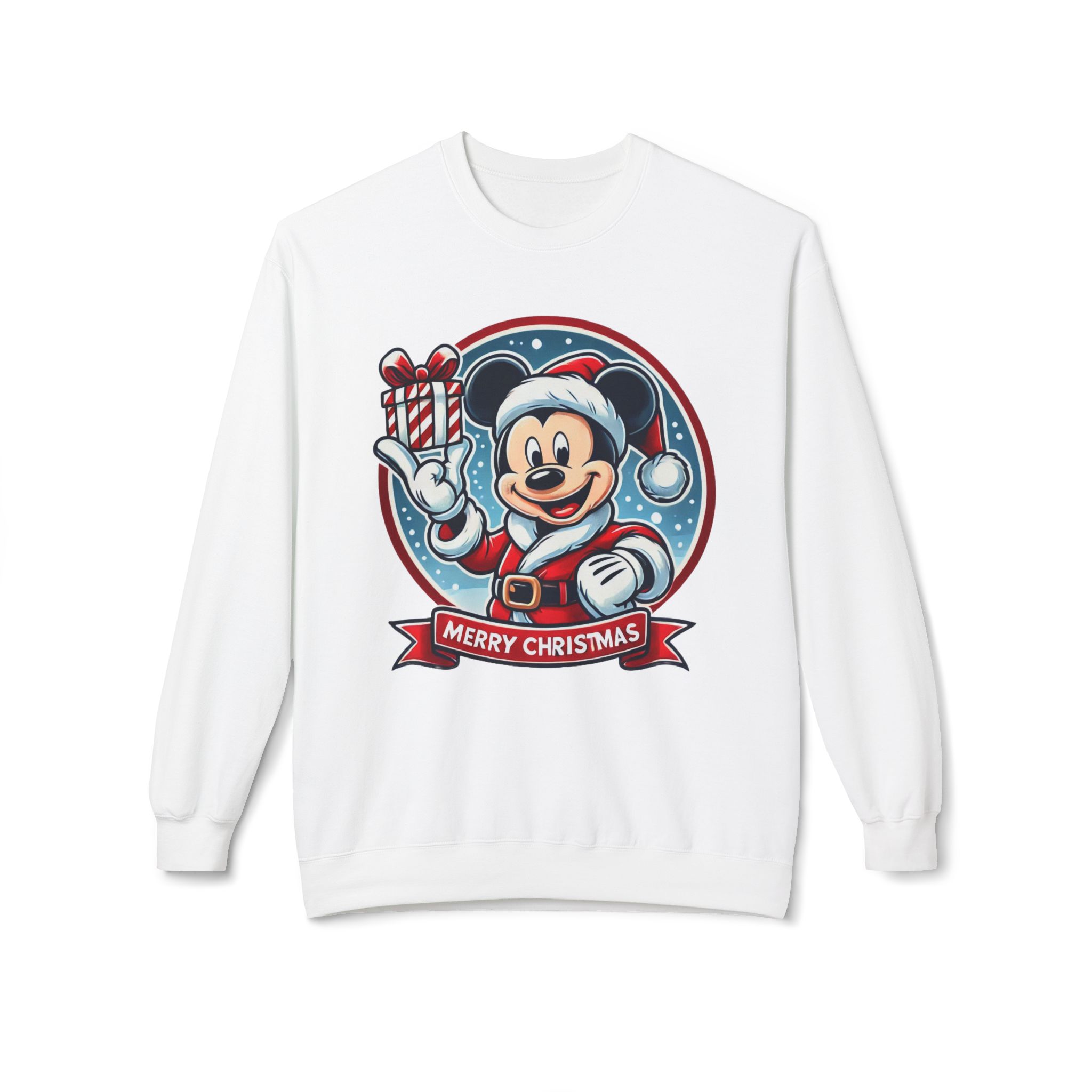 Festive Mickey Mouse Santa Sweatshirt - Merry Christmas Holiday Pullover - Disney Christmas Gift