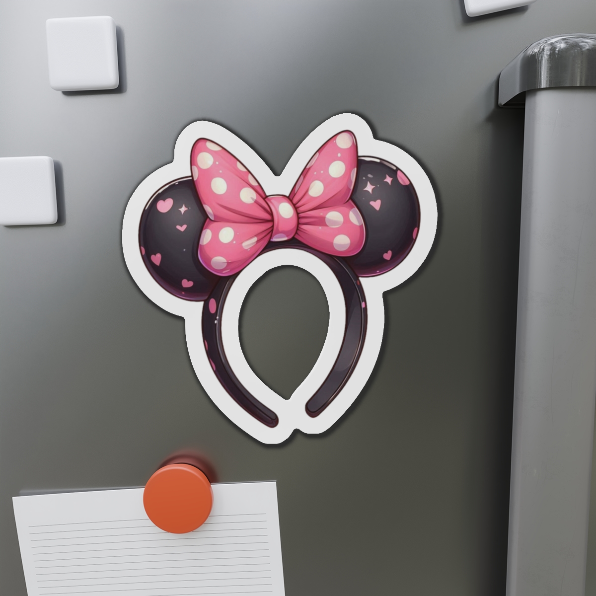 Cute Minnie Mouse Ears Die-Cut Magnet, Magical Decor for Disney Lovers, Gifts for Kids, Party Favors, Home & Car Decoration