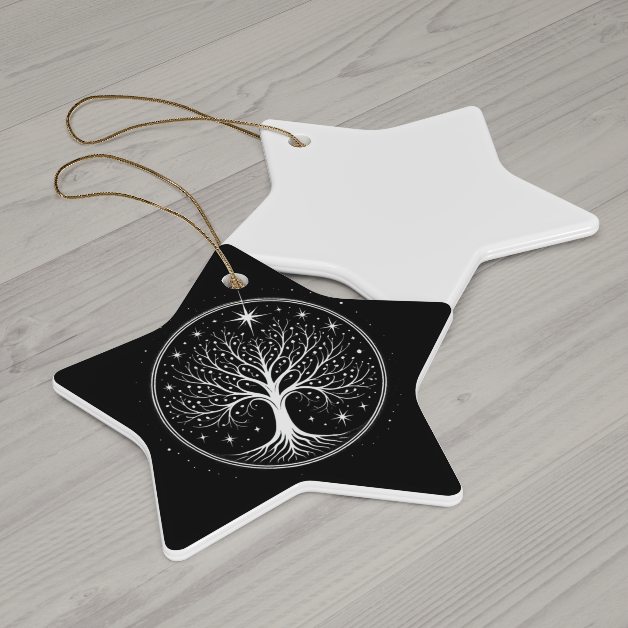 White Tree of Gondor Ceramic Ornament Elegant Tolkien-Inspired Christmas Decoration - Image 2