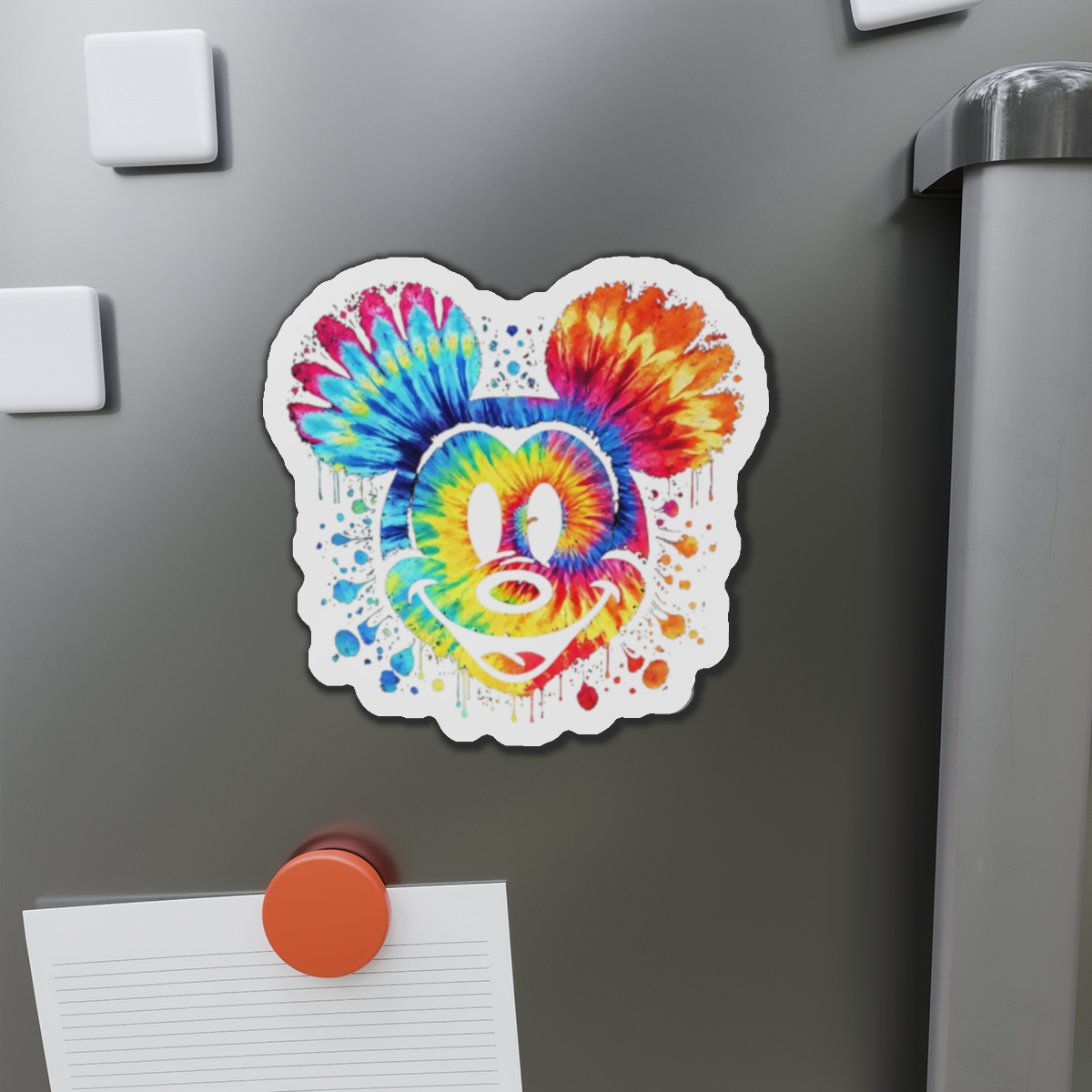 Disney Cruise Door Magnet, Tie Dye Mickey Magnet, Vibrant Design, Disney Lover Gift, Fridge Decor, Fun Refrigerator Magnet - Image 5