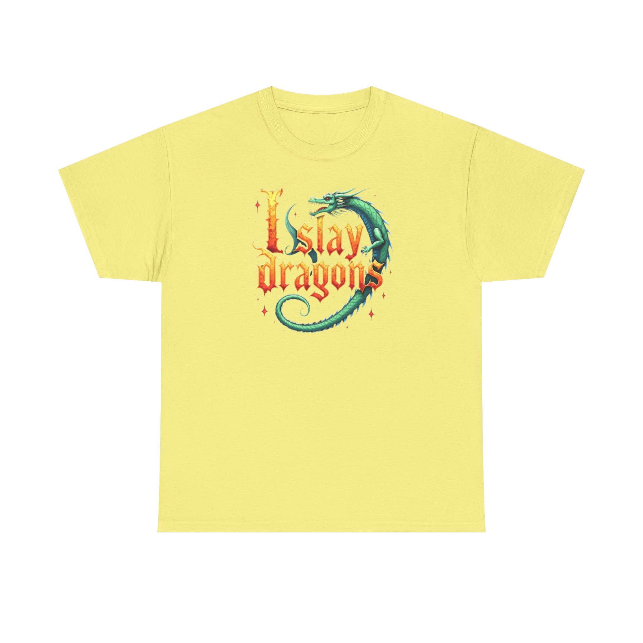 I Slay Dragons T-Shirt - RPG Fantasy Tee for Gamers, D&D Fans, and Dragon Lovers - Available in Multiple Colors - Image 13