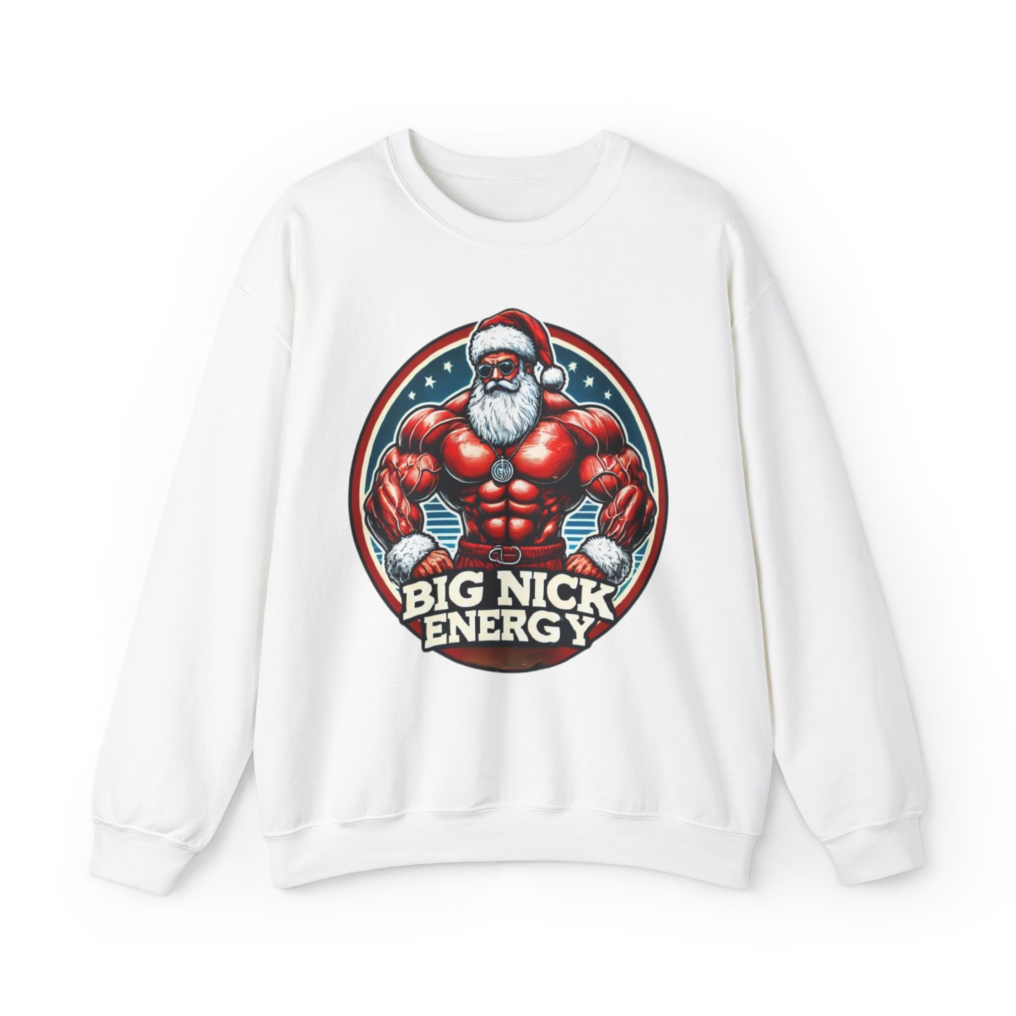 Big Nick Energy Unisex Sweatshirt, Funny Christmas Sweater, Ugly Xmas Jumper, Gag Christmas Gift, Sexy Santa Top