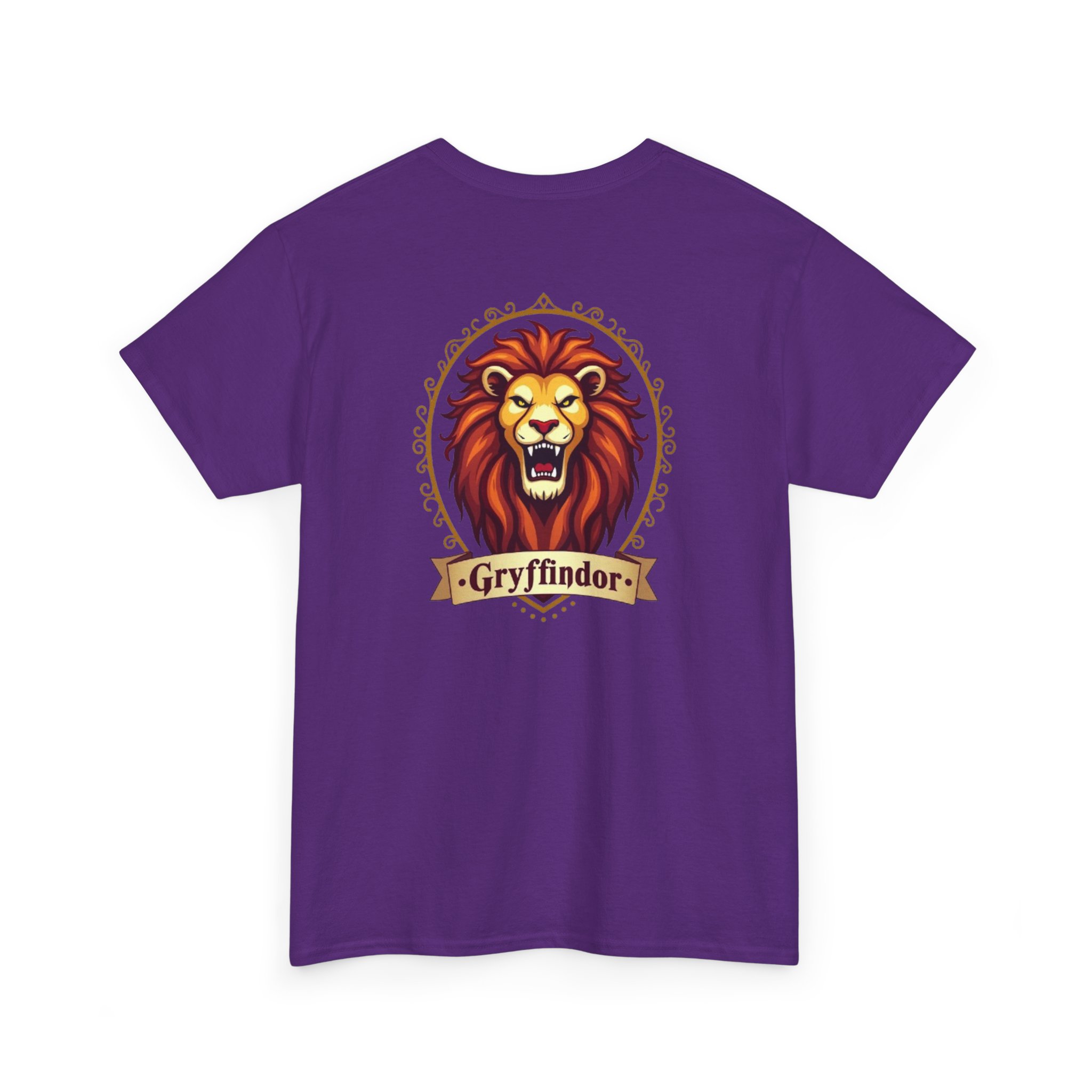 Gryffindor-Inspired Lion Crest Shirt Bold Front & Back Design for Wizarding Fans - Image 28