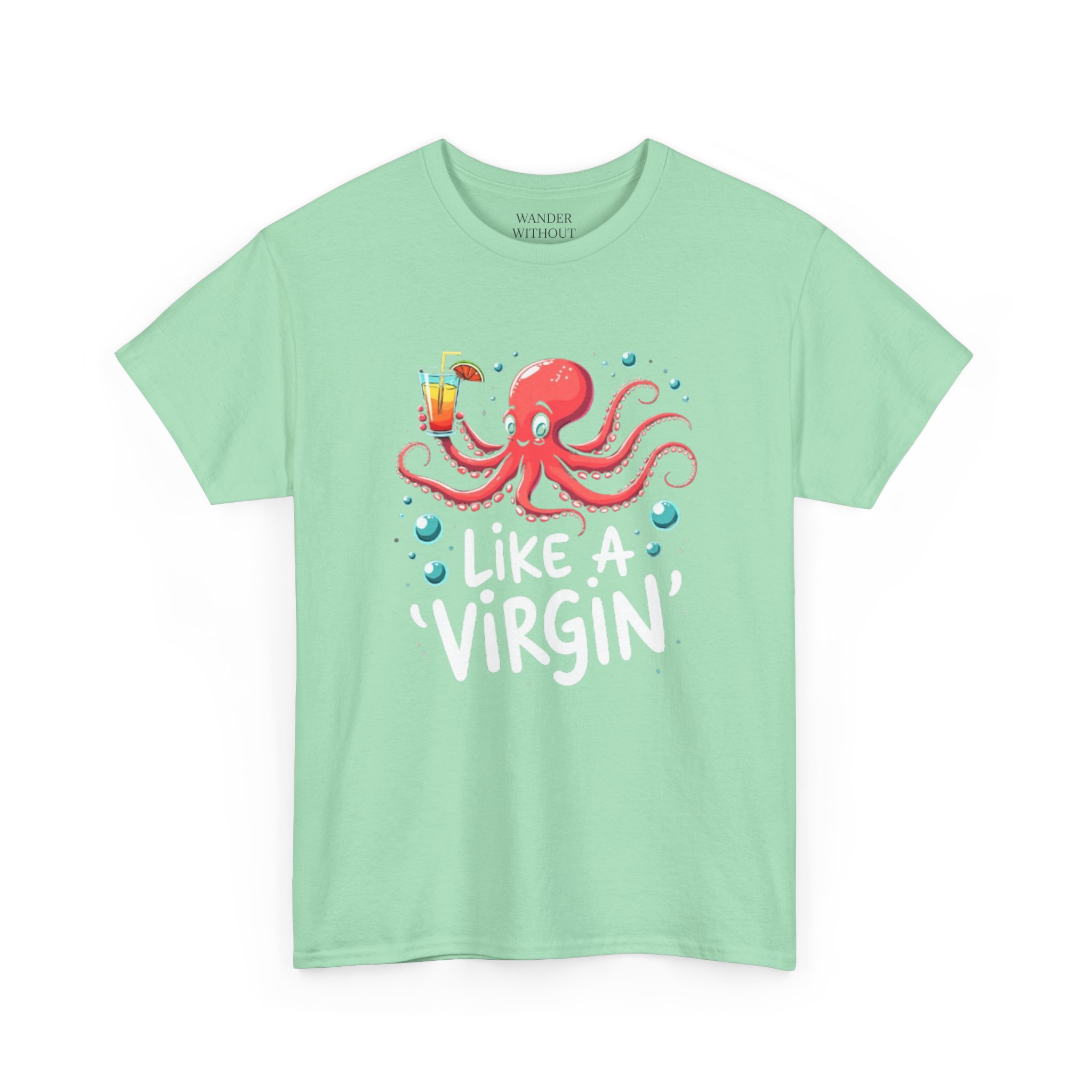 Funny Animated Octopus Cocktail Party Unisex Heavy Cotton Tee, Virgin Voyages Cruise Fun Shirt, Humor Tee, Cruise Wear, Party Shirt - Image 15