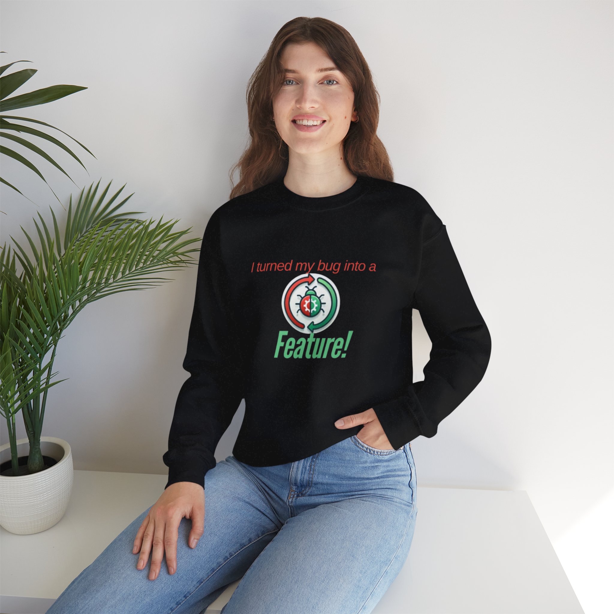 I Turned My Bug Into a Feature! Funny Programmer Pullover Sweatshirt Coding Humor for Developers, Software Engineers, and Tech Enthusiasts - Image 14