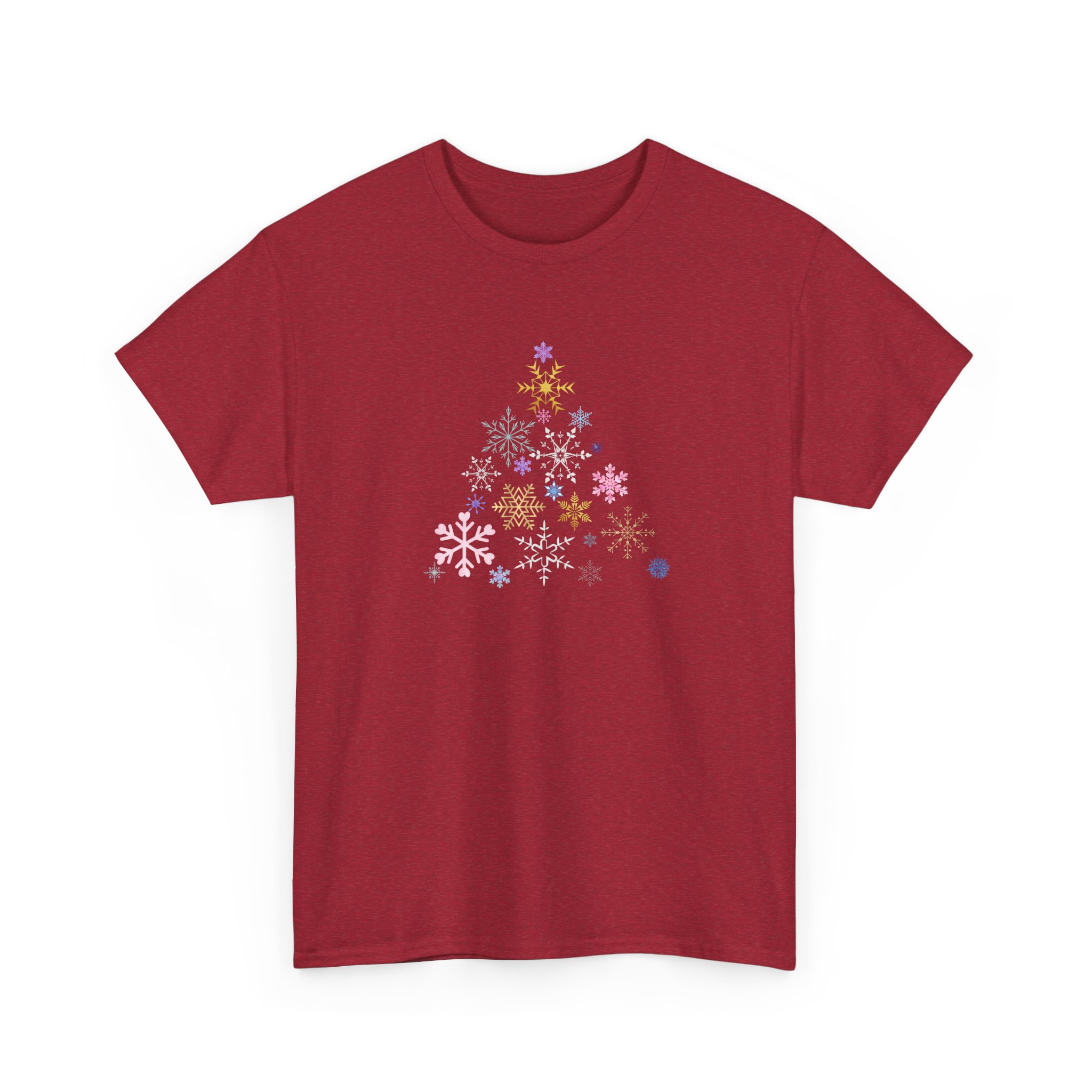 Christmas Tree Snowflake T-Shirt, Festive and Fun, Colorful Design, Holiday Tee for Winter Celebrations, Unisex Cotton Tee, Christmas Gift - Image 35
