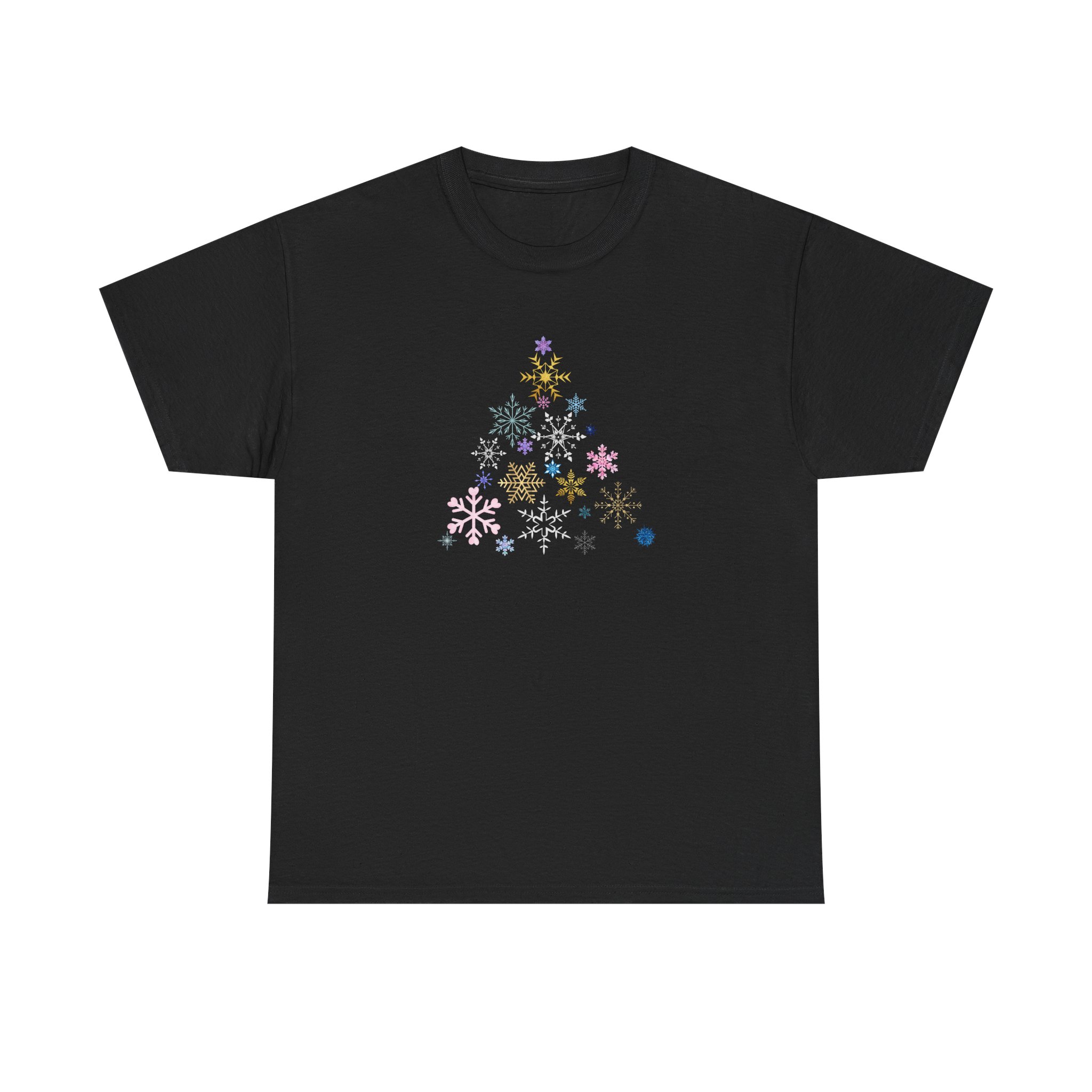 Christmas Tree Snowflake T-Shirt, Festive and Fun, Colorful Design, Holiday Tee for Winter Celebrations, Unisex Cotton Tee, Christmas Gift - Image 5