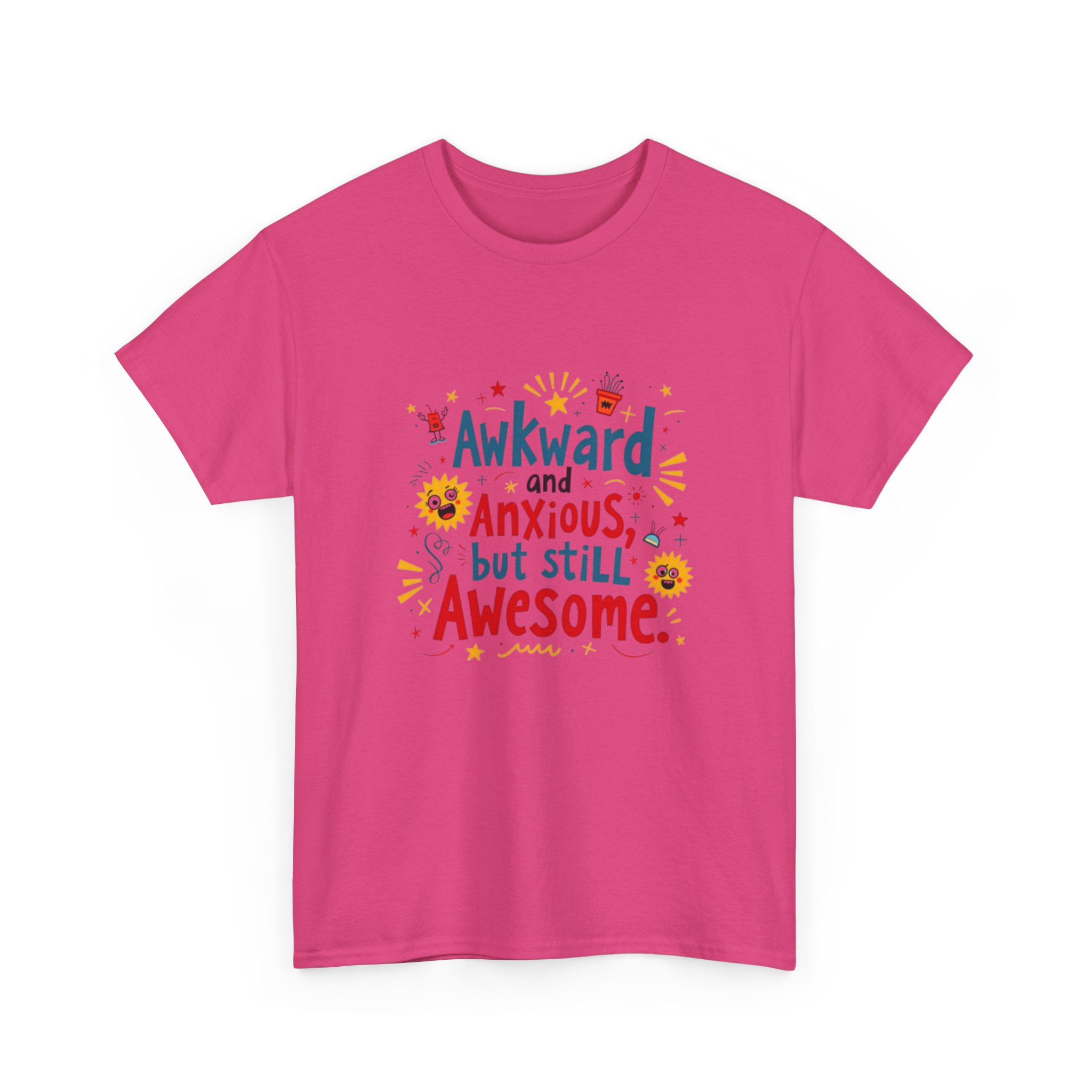 Awkward and Anxious but Still Awesome T-Shirt Funny Graphic Tee for Quirky Personalities | Soft Unisex Fit | Gift for Friends & Coworkers - Image 19