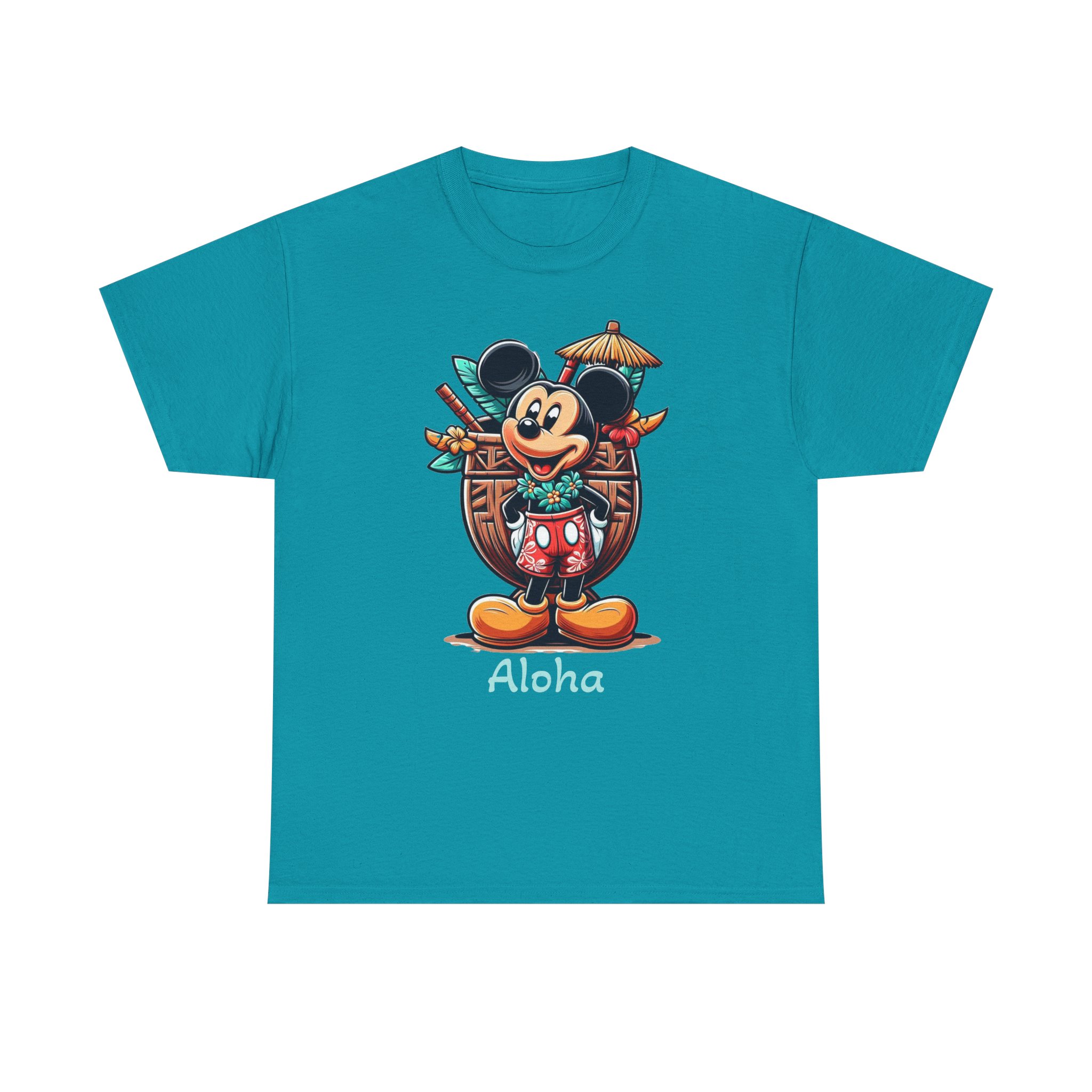 Aloha Mickey Tiki Tee, Beach Vacation Shirt, Unisex Heavy Cotton Top, Disney Hawaii Cruise, Fun Summer Tee, Aulani - Image 13