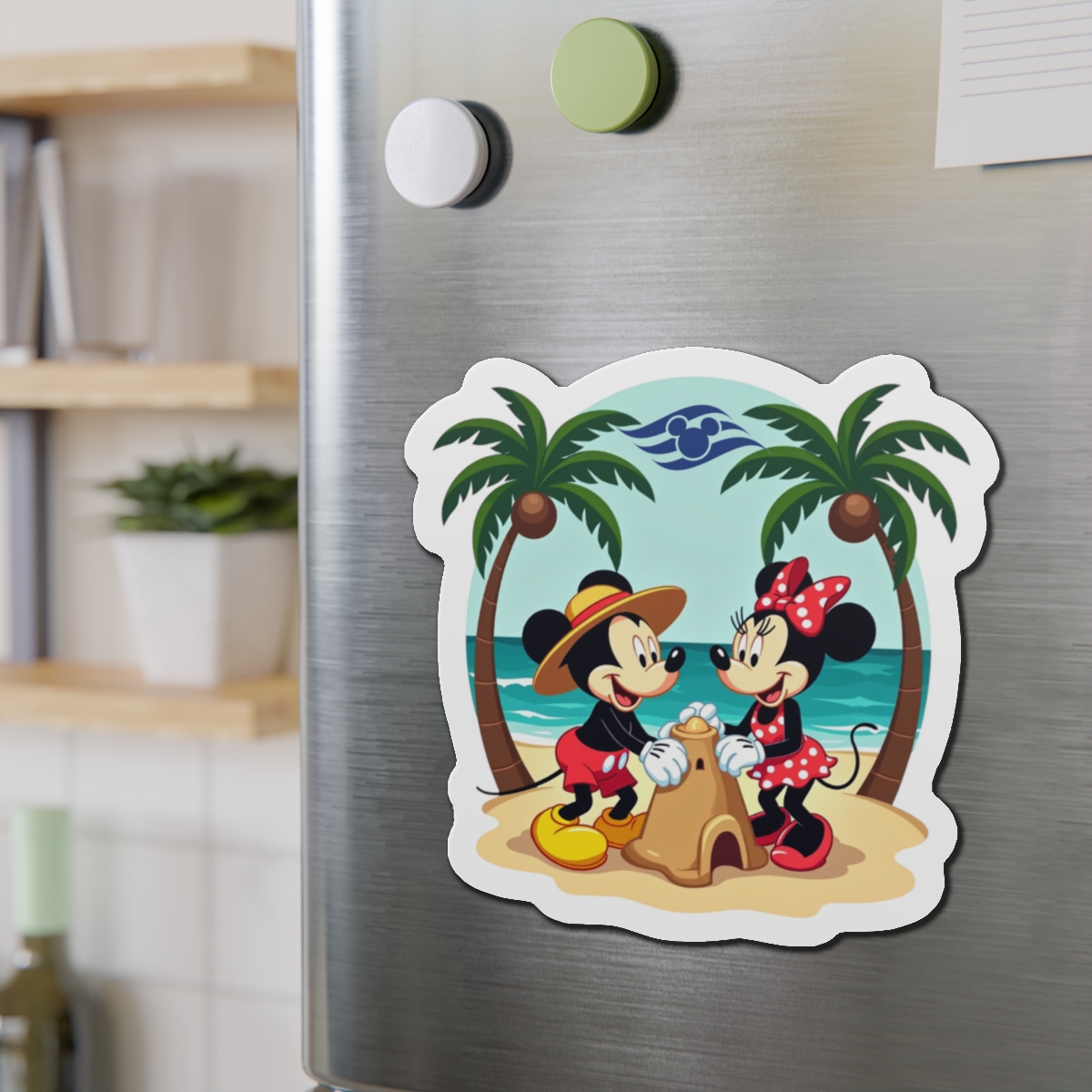 Disney Cruise Line Door Magnet, Mickey and Minnie Building a Sand Castle, Cabin Door Decor, Fridge Magnet, Cruise Vacation Gift - Image 6