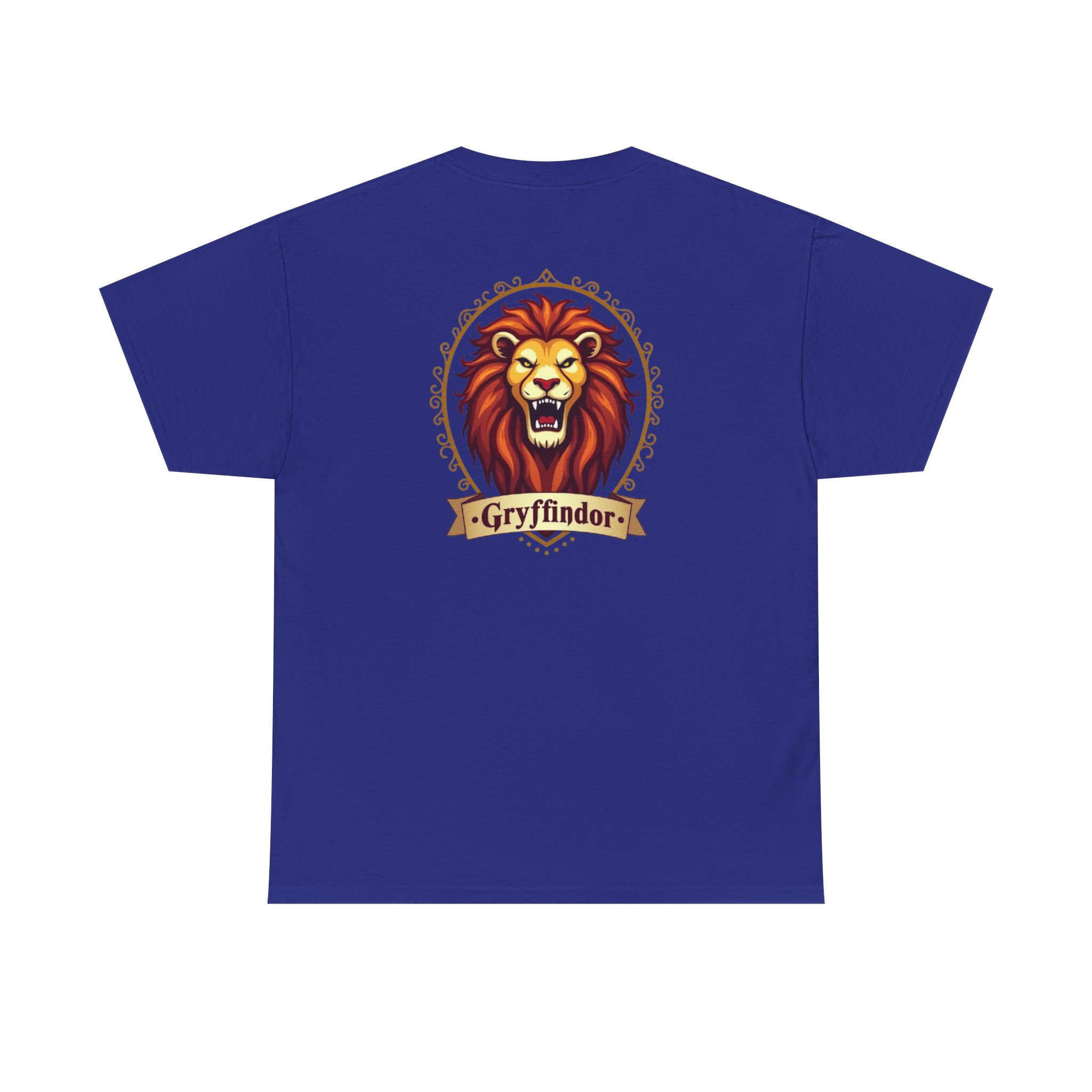 Gryffindor-Inspired Lion Crest Shirt Bold Front & Back Design for Wizarding Fans - Image 22