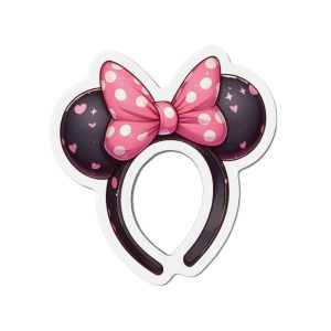 Cute Minnie Mouse Ears Die-Cut Magnet, Magical Decor for Disney Lovers, Gifts for Kids, Party Favors, Home & Car Decoration