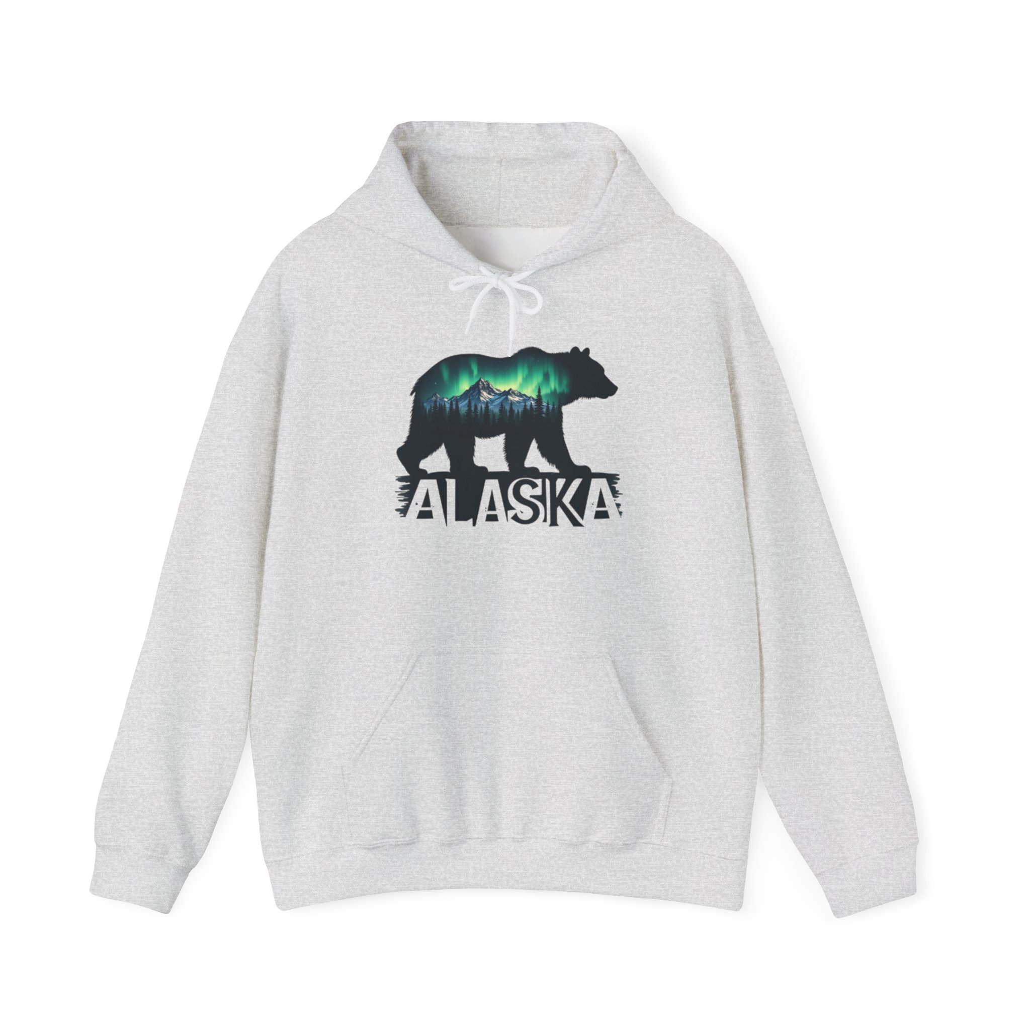 Alaska Bear Northern Lights Hoodie, Unisex Sweatshirt for Nature Lovers, Wilderness Gift, Wildlife Apparel, Outdoor Adventure Wear, Alaskan - Image 5