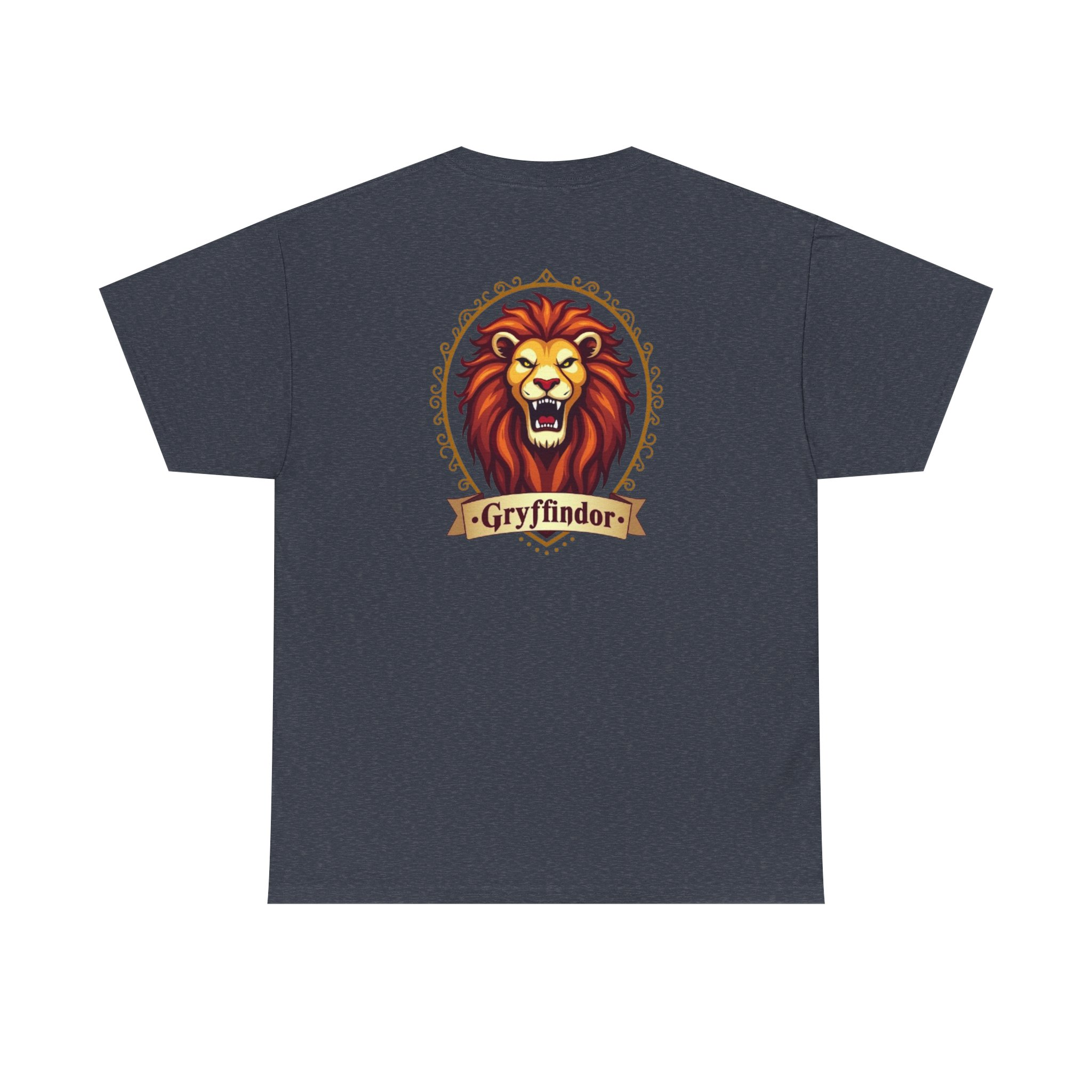 Gryffindor-Inspired Lion Crest Shirt Bold Front & Back Design for Wizarding Fans - Image 18