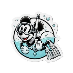 Disney Cruise Door Magnets, Tropical Snorkeling Mickey Design, Fun Fridge Magnets, Cute Kitchen Decor, Mickey Mouse Fan Gift