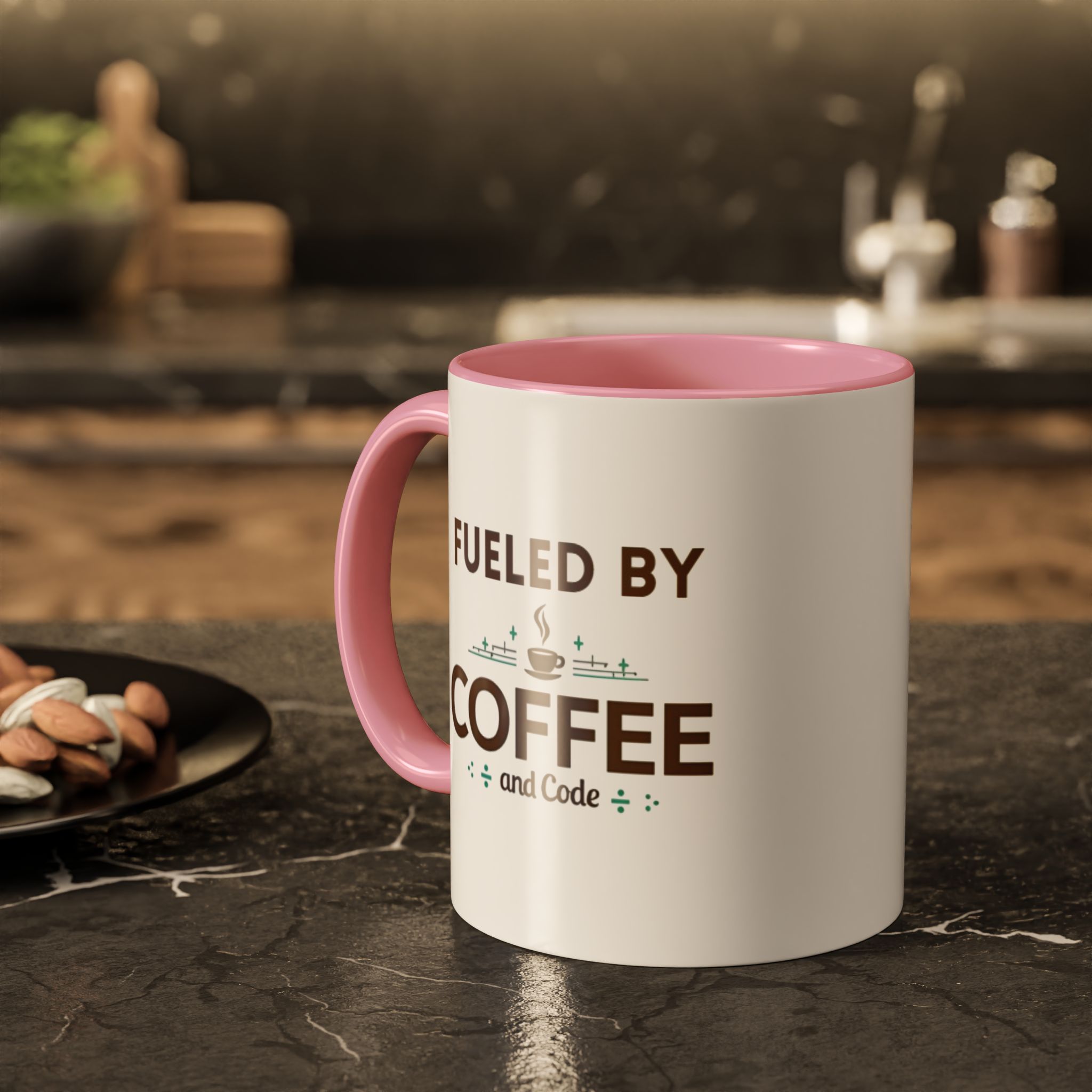 Fueled by Coffee and Code mug, fun colors, programmer humor, funny coffee cup - Image 50