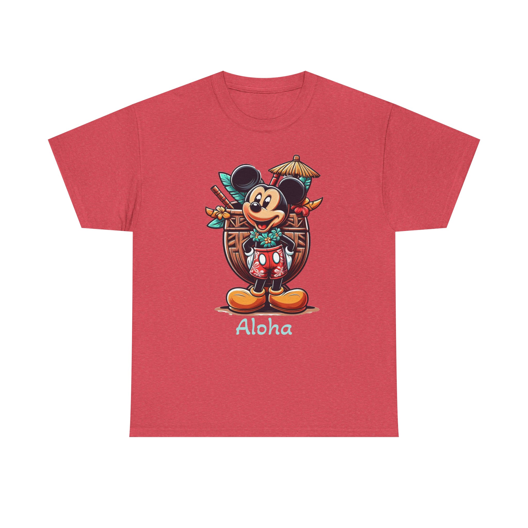 Aloha Mickey Tiki Tee, Beach Vacation Shirt, Unisex Heavy Cotton Top, Disney Hawaii Cruise, Fun Summer Tee, Aulani - Image 29