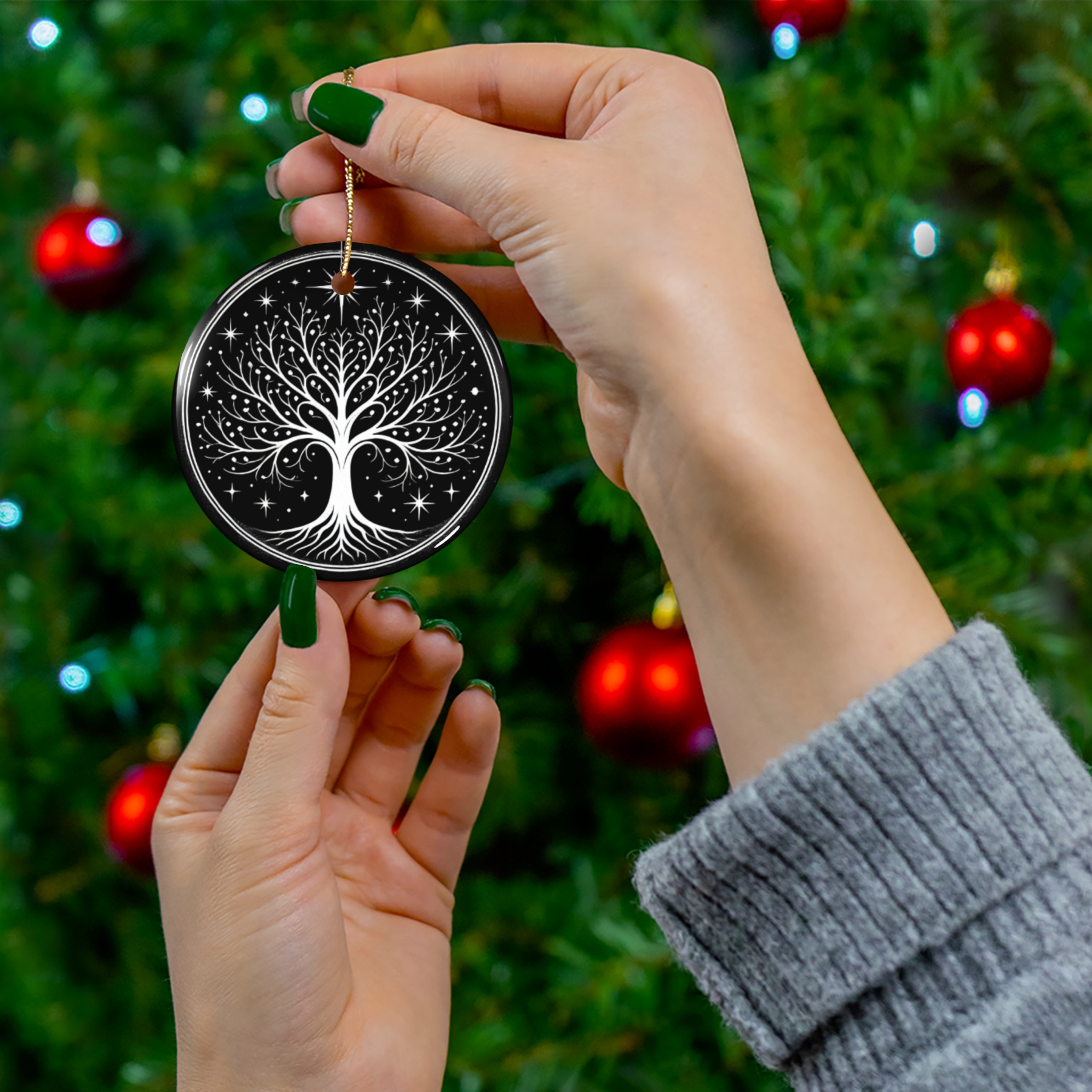 White Tree of Gondor Ceramic Ornament Elegant Tolkien-Inspired Christmas Decoration - Image 6
