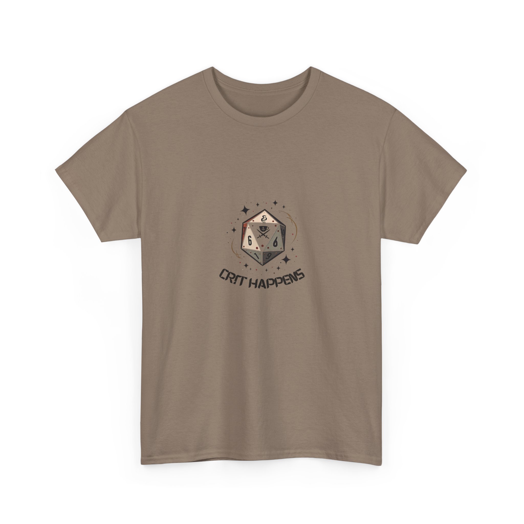 Crit Happens Tshirt- Funny RPG Coffee Lover Gift - Image 7