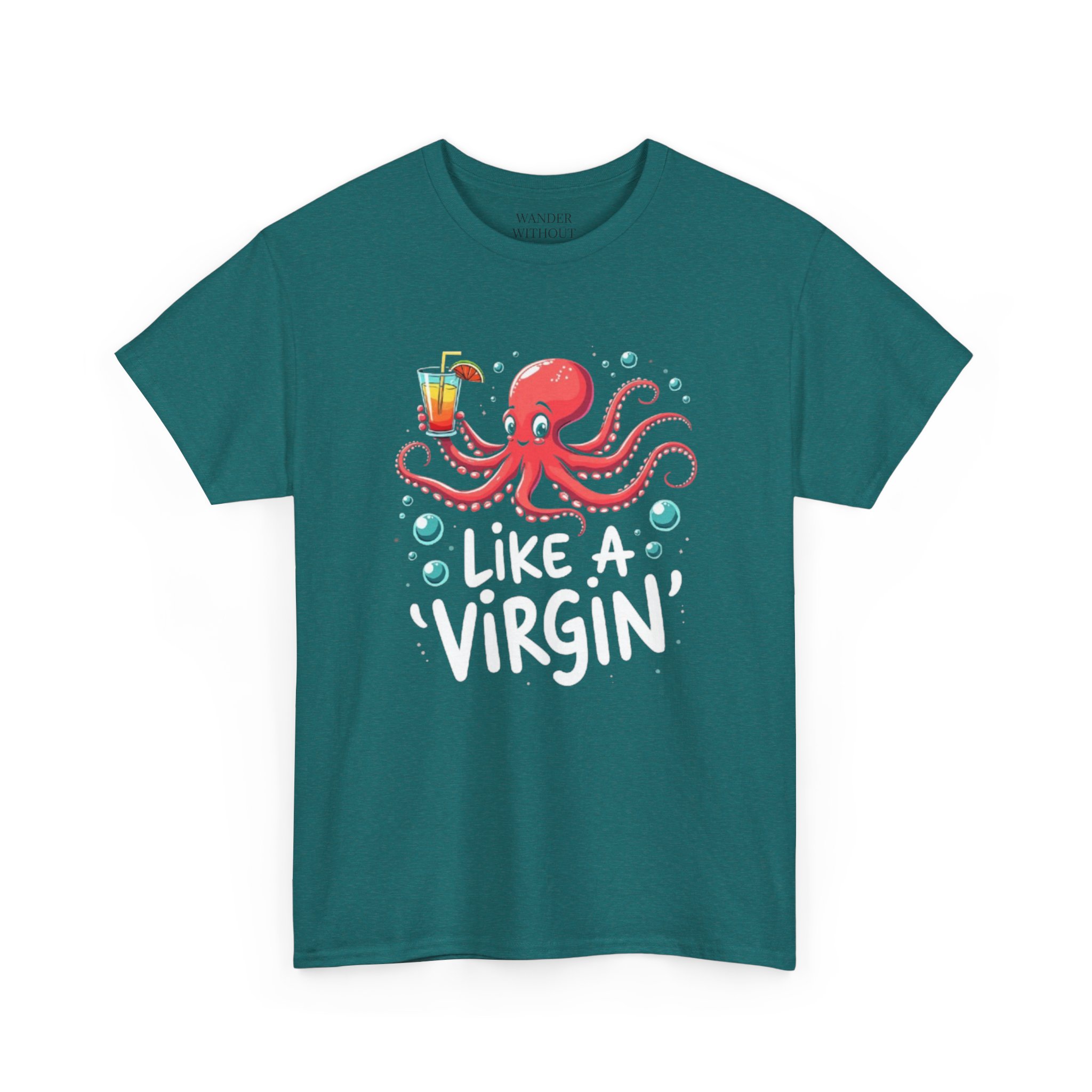 Funny Animated Octopus Cocktail Party Unisex Heavy Cotton Tee, Virgin Voyages Cruise Fun Shirt, Humor Tee, Cruise Wear, Party Shirt - Image 27