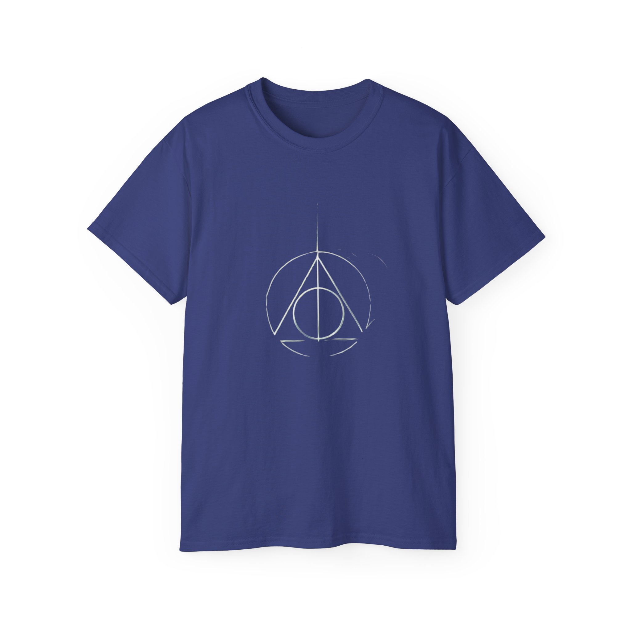 Minimalist Wizard Hallows Unisex Cotton Tee Magical Symbol Design - Image 20