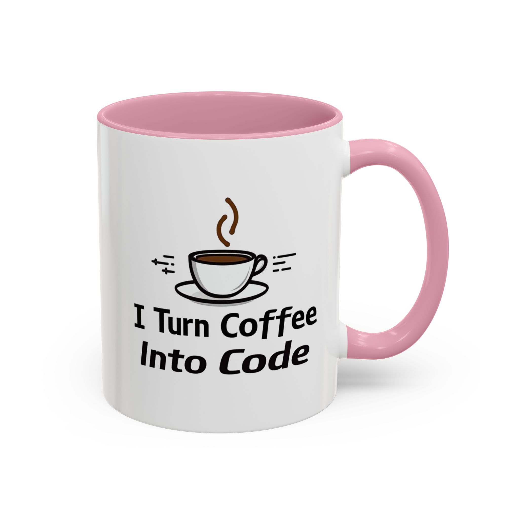 I Turn Coffee Into Code, Two-Toned Mug, Perfect Gift for coders - Image 38
