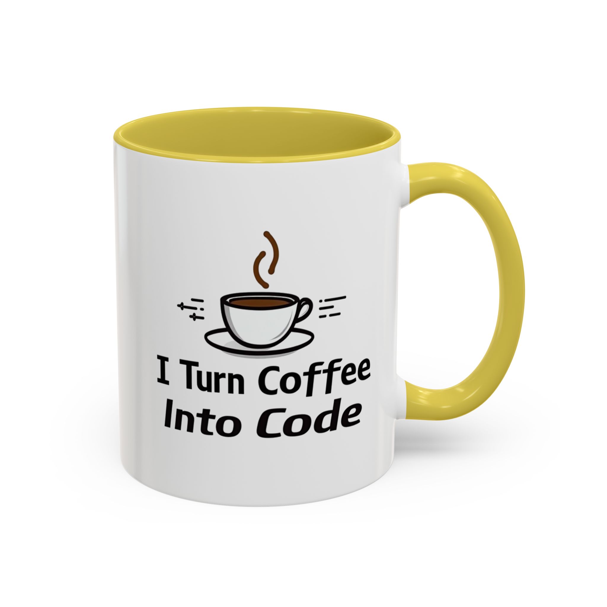 I Turn Coffee Into Code, Two-Toned Mug, Perfect Gift for coders - Image 46