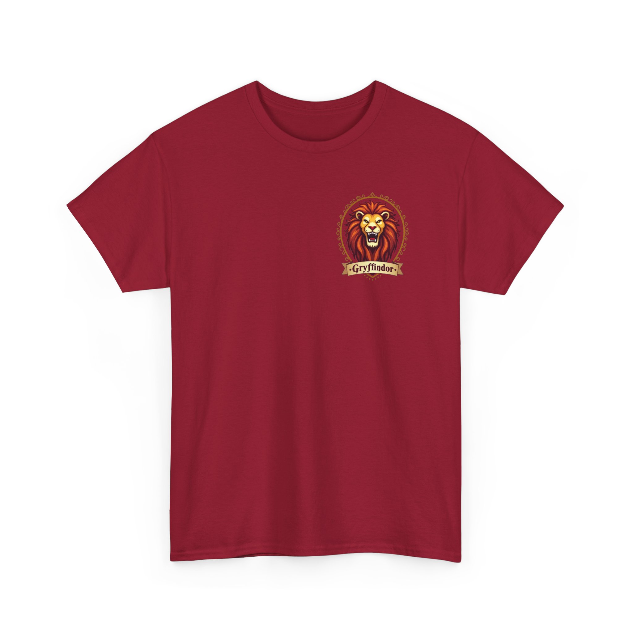 Gryffindor-Inspired Lion Crest Shirt Bold Front & Back Design for Wizarding Fans - Image 35