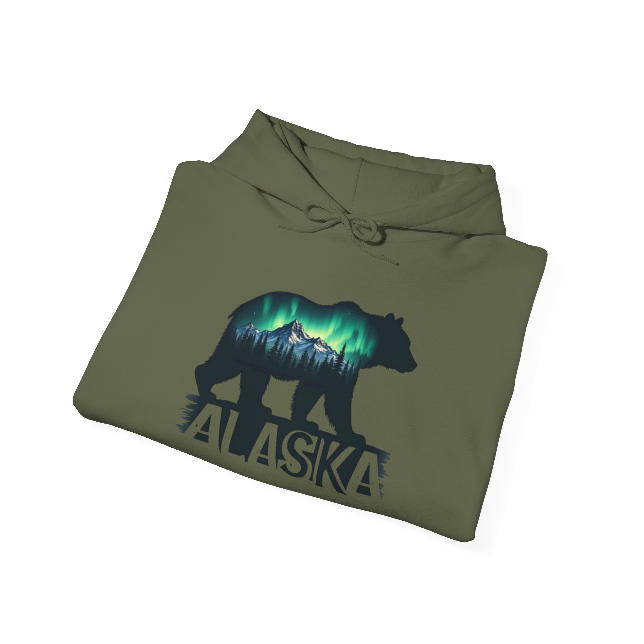 Alaska Bear Northern Lights Hoodie, Unisex Sweatshirt for Nature Lovers, Wilderness Gift, Wildlife Apparel, Outdoor Adventure Wear, Alaskan - Image 16