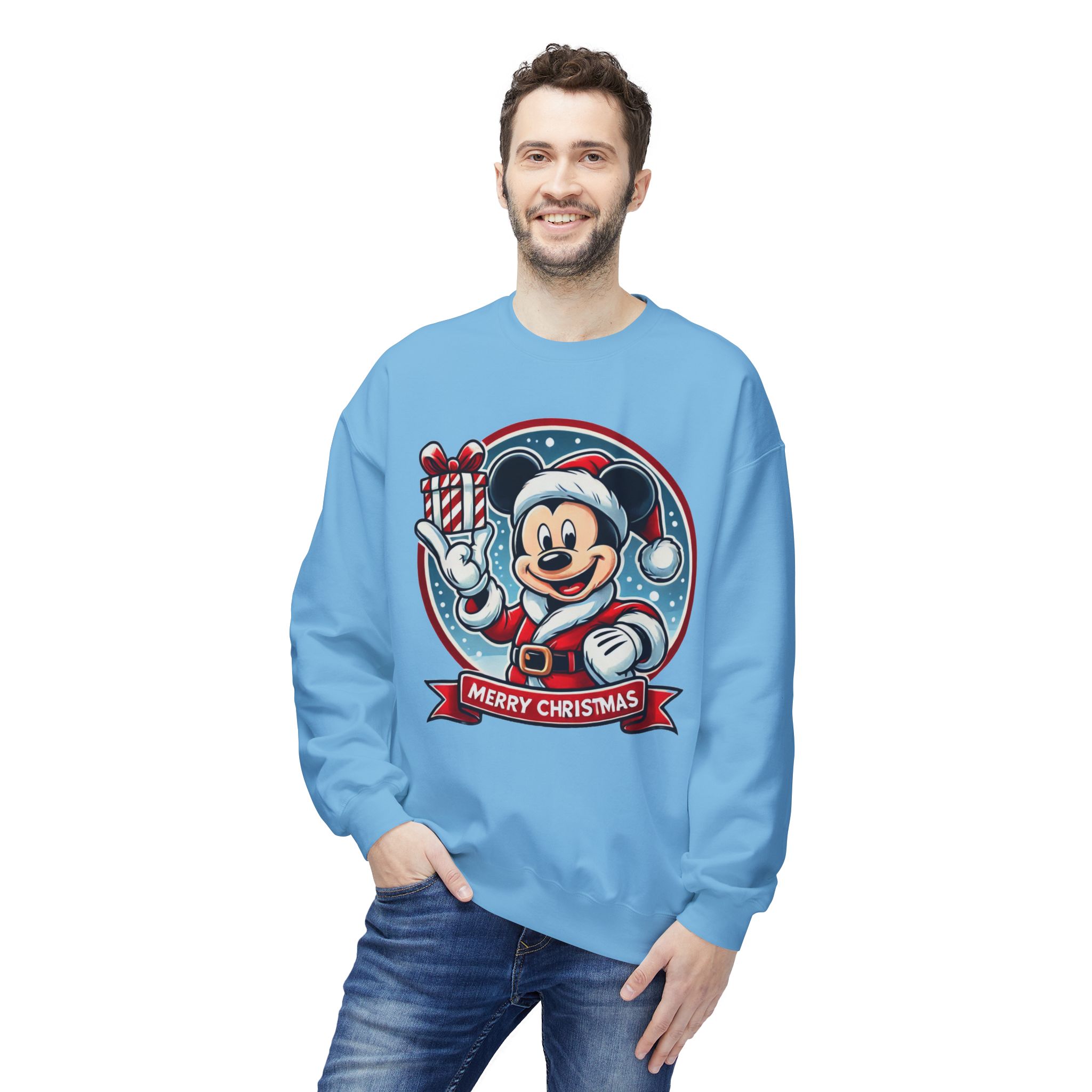 Festive Mickey Mouse Santa Sweatshirt - Merry Christmas Holiday Pullover - Disney Christmas Gift - Image 17