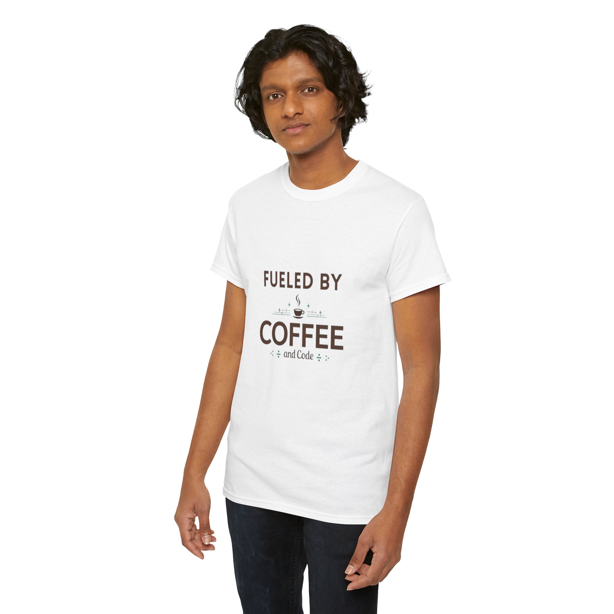 Fueled by Coffee and Code T-Shirt, Geeky Programmer Gift, Coffee Lover & Coder Shirt, Fun and Nerdy Design, Programmer Life Apparel - Image 7