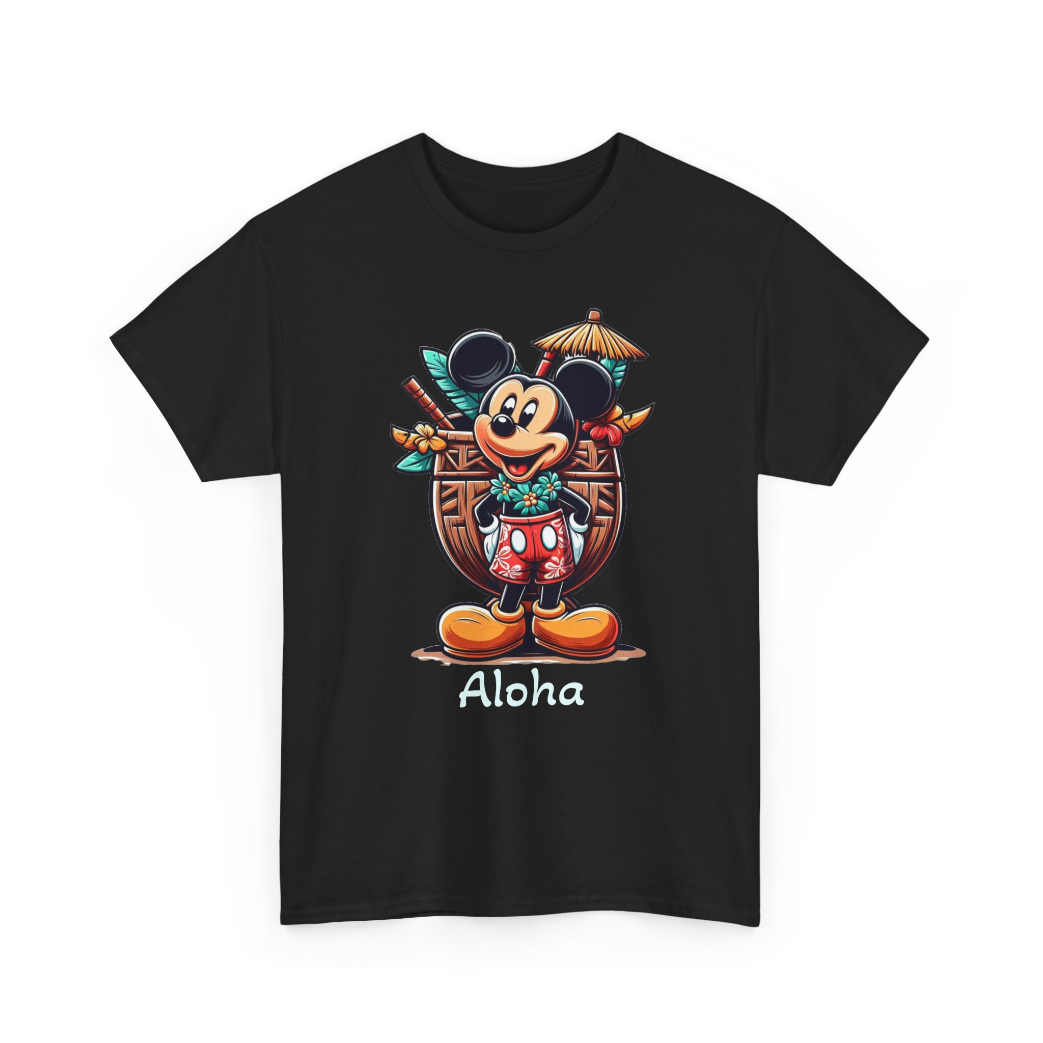Aloha Mickey Tiki Tee, Beach Vacation Shirt, Unisex Heavy Cotton Top, Disney Hawaii Cruise, Fun Summer Tee, Aulani - Image 7