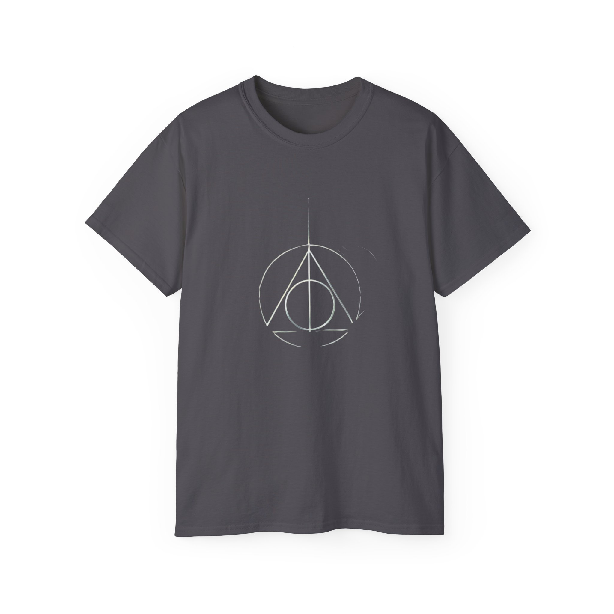 Minimalist Wizard Hallows Unisex Cotton Tee Magical Symbol Design - Image 17