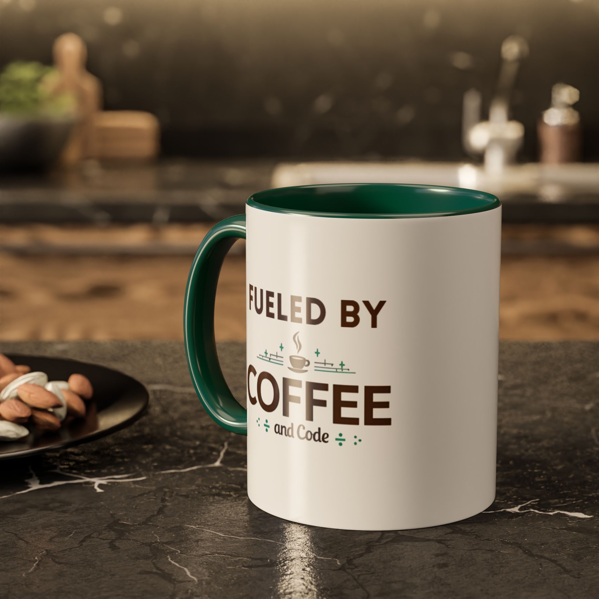 Fueled by Coffee and Code mug, fun colors, programmer humor, funny coffee cup - Image 24