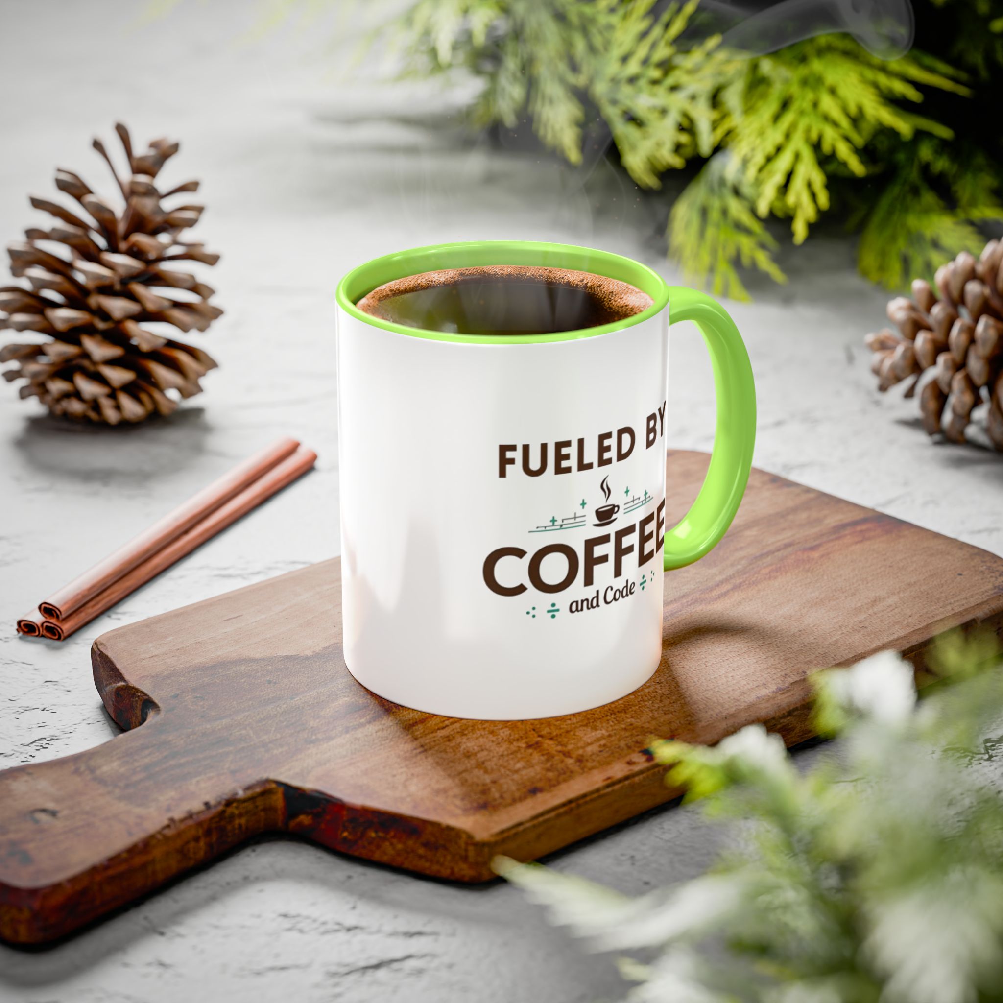 Fueled by Coffee and Code mug, fun colors, programmer humor, funny coffee cup - Image 35