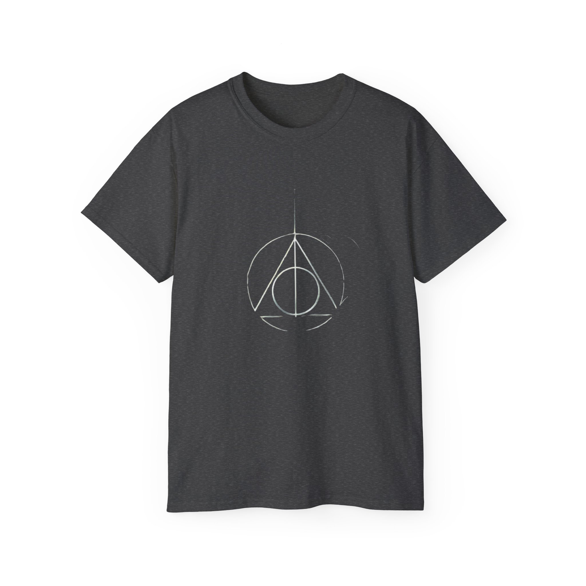 Minimalist Wizard Hallows Unisex Cotton Tee Magical Symbol Design - Image 13