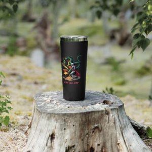 Copper Tumbler, Knight and Dragon DND Inspired Insulated Cup, 22oz Stainless Steel, Slay all Day Mug, Geek Gift, RPG Accessories, Tabletop