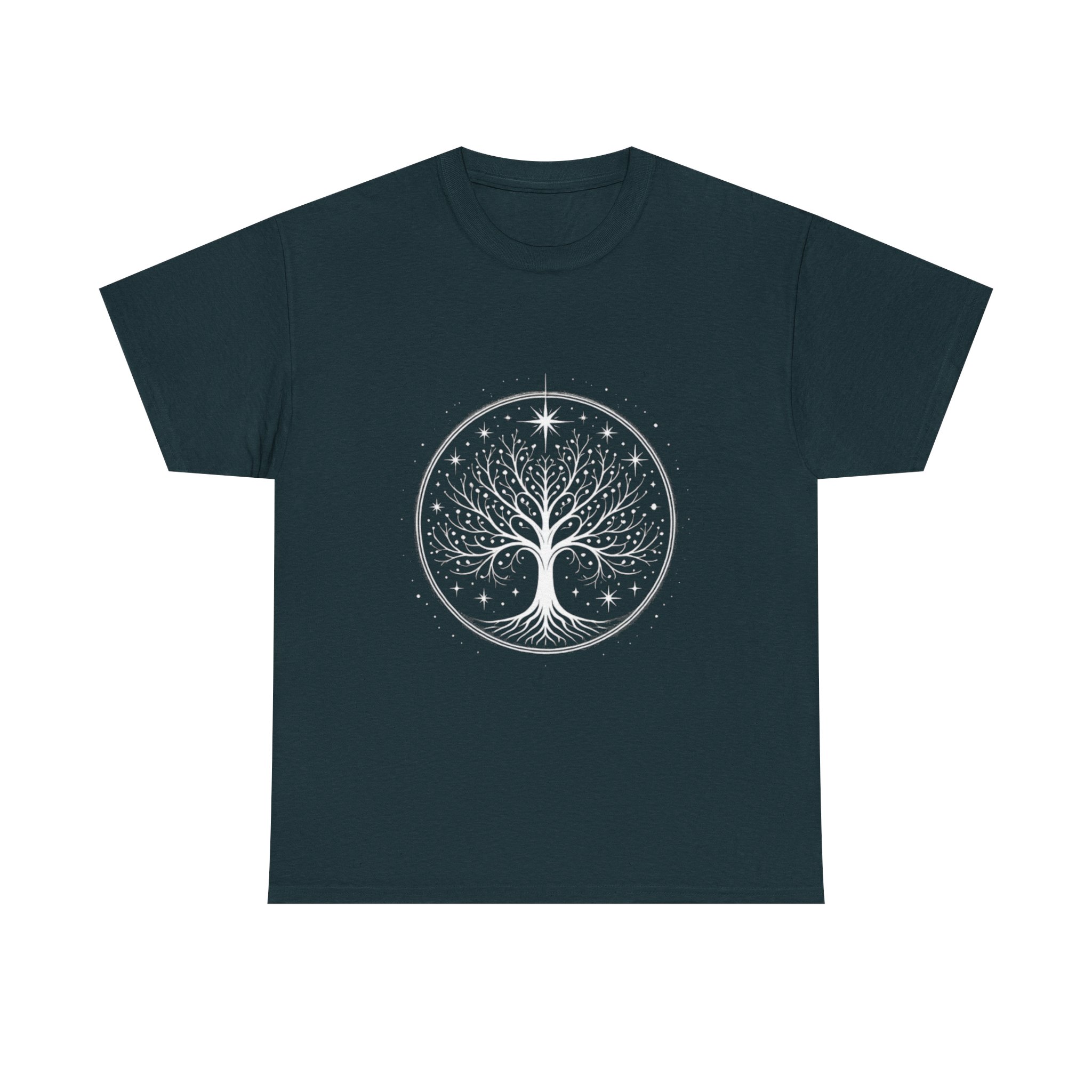 Minimalistic White Tree of Gondor Unisex Heavy Cotton T-Shirt Tolkien-Inspired Design - Image 21