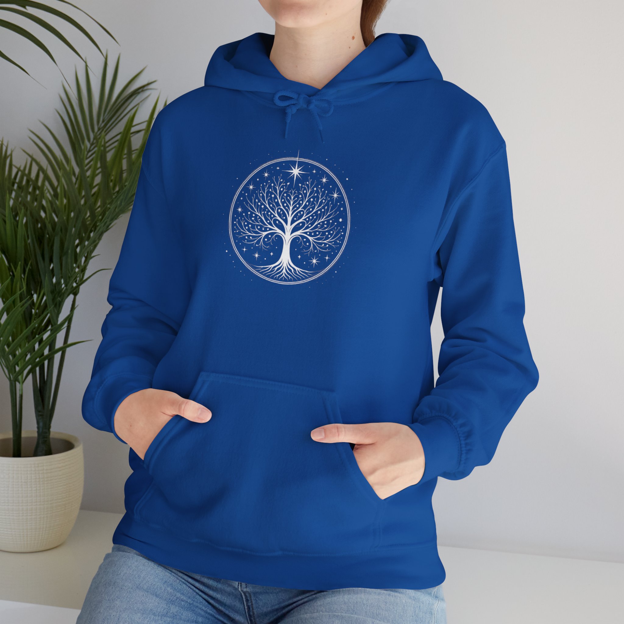 Minimalistic White Tree of Gondor Unisex Hoodie Tolkien-Inspired Comfort - Image 29
