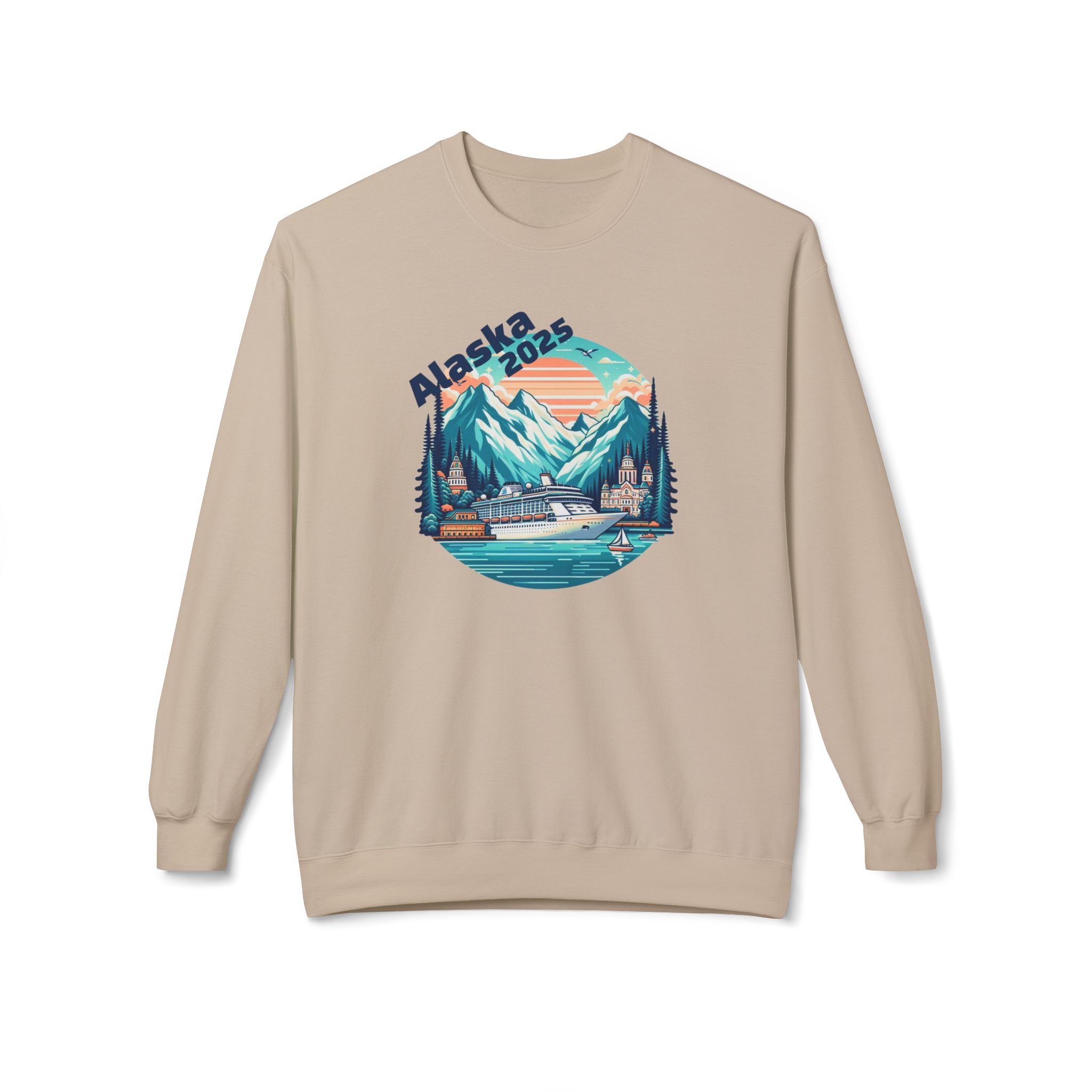 Alaska Cruise 2025 Sweatshirt, Mountain Trees Fjords Cruise Ship Jumper, Adventure Travel Vacation Top - Image 9