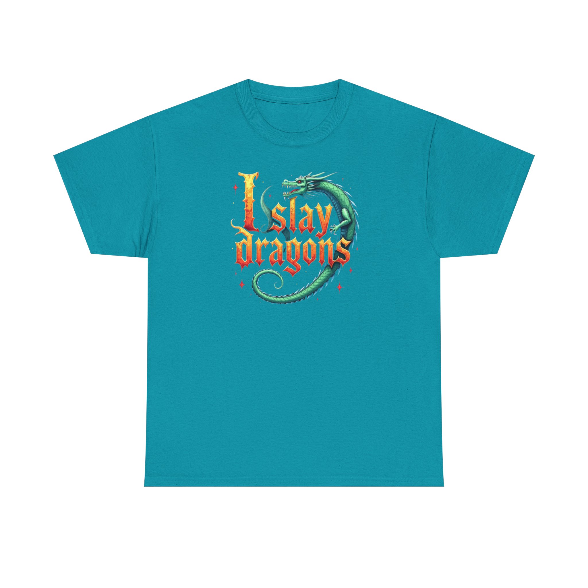 I Slay Dragons T-Shirt - RPG Fantasy Tee for Gamers, D&D Fans, and Dragon Lovers - Available in Multiple Colors - Image 25