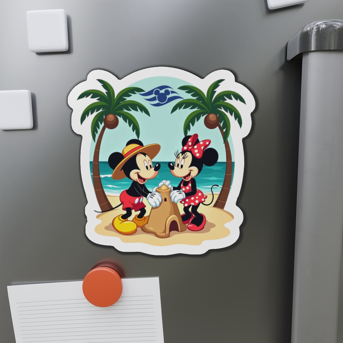 Disney Cruise Line Door Magnet, Mickey and Minnie Building a Sand Castle, Cabin Door Decor, Fridge Magnet, Cruise Vacation Gift - Image 5