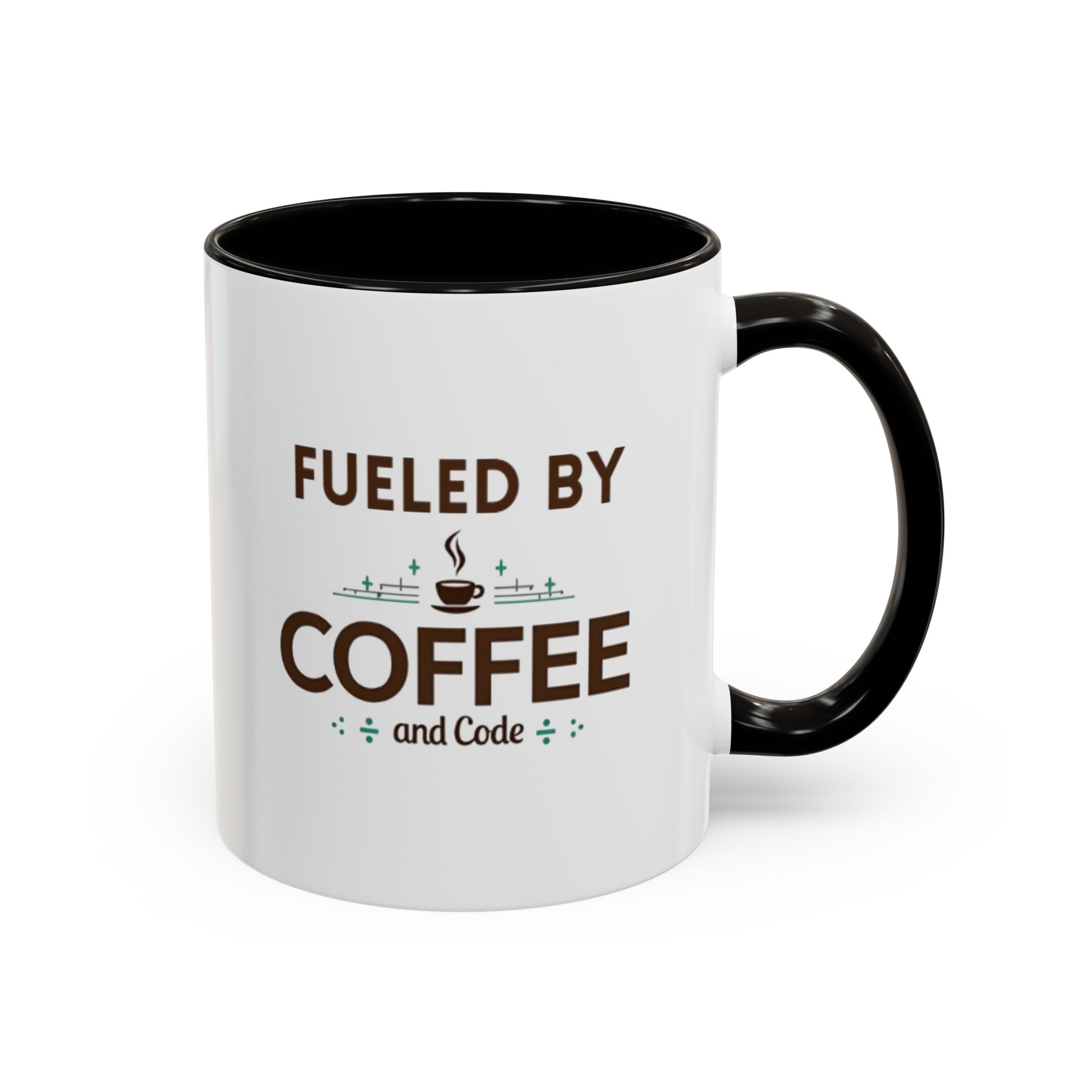 Fueled by Coffee and Code mug, fun colors, programmer humor, funny coffee cup - Image 2