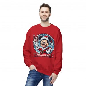 Festive Mickey Mouse Santa Sweatshirt - Merry Christmas Holiday Pullover - Disney Christmas Gift