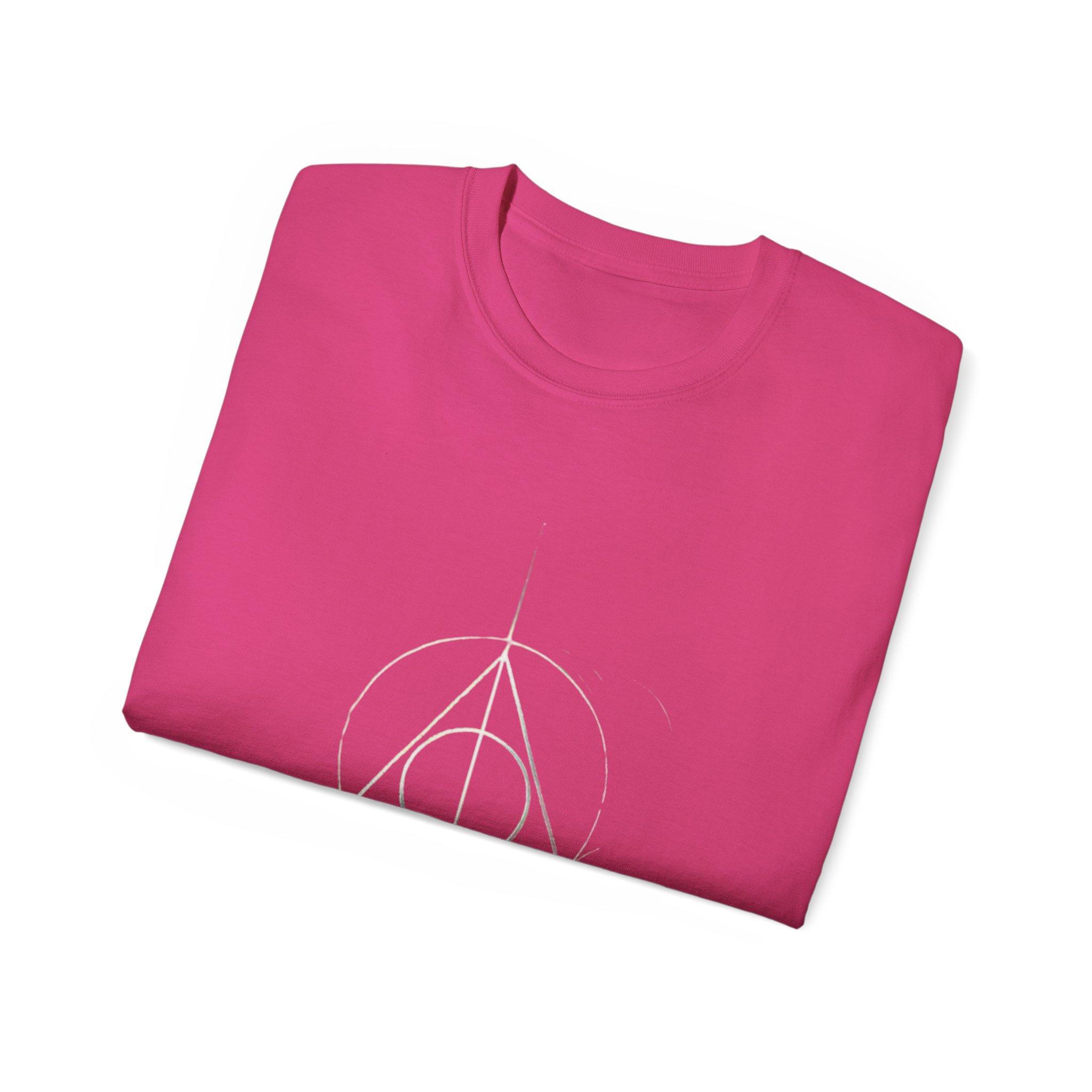 Minimalist Wizard Hallows Unisex Cotton Tee Magical Symbol Design - Image 36