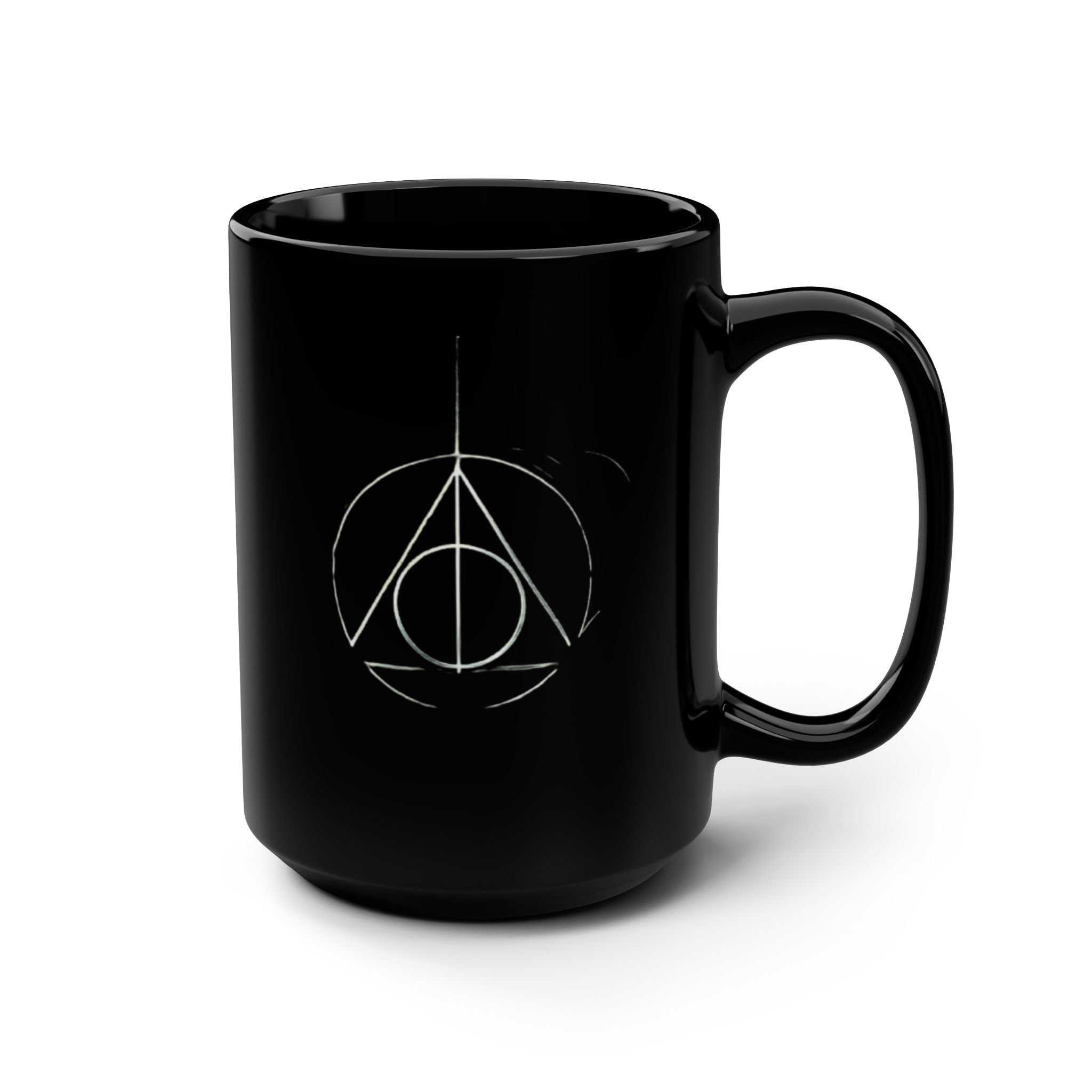 Dark Magic Inspired Deathly Hallows Black Mug 15oz - Image 2