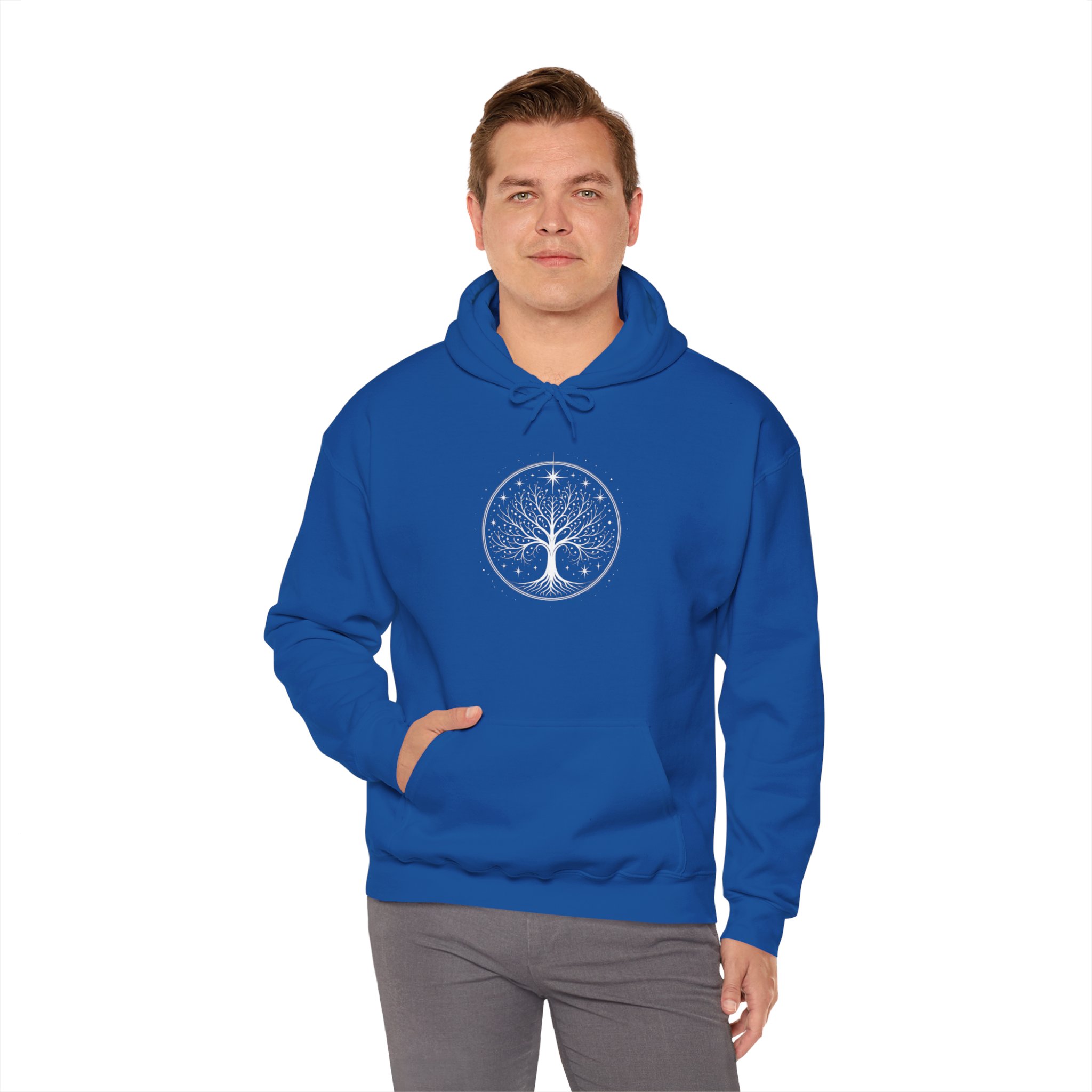 Minimalistic White Tree of Gondor Unisex Hoodie Tolkien-Inspired Comfort - Image 27