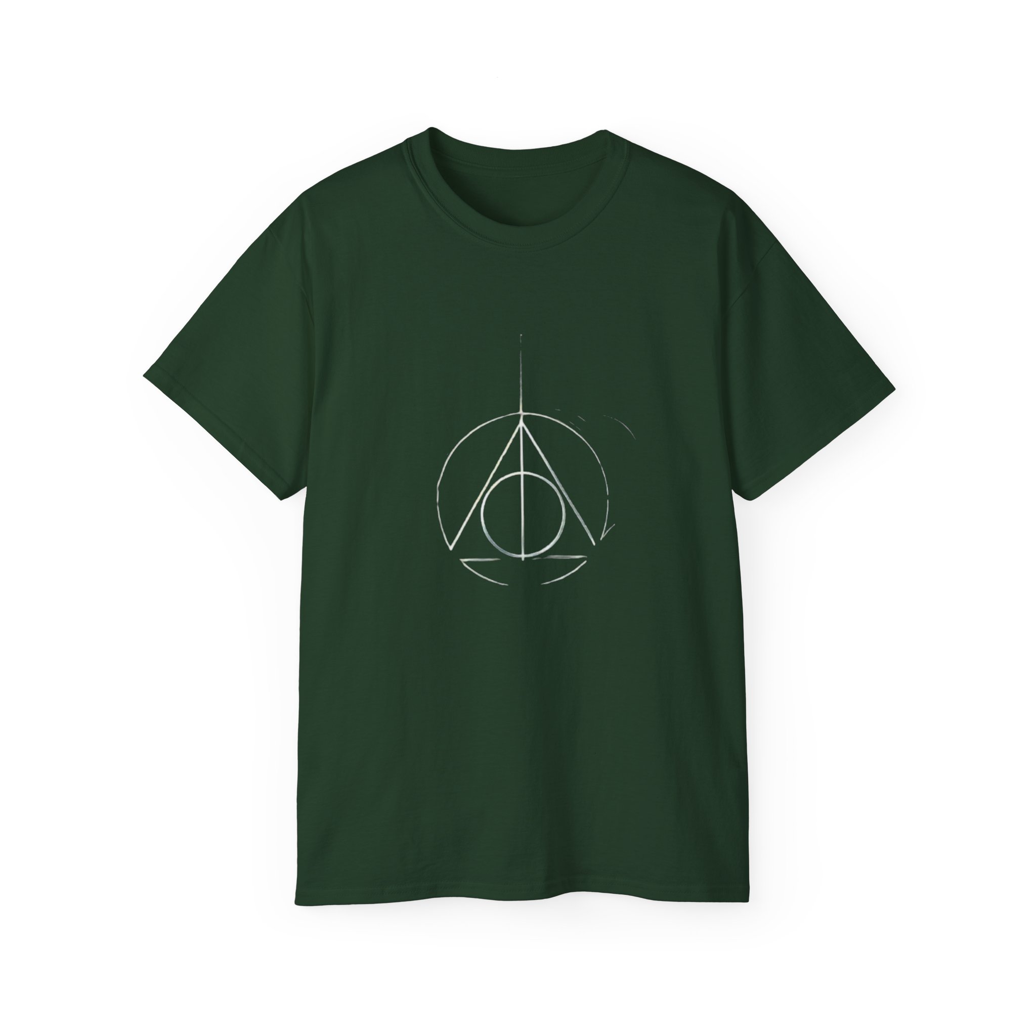 Minimalist Wizard Hallows Unisex Cotton Tee Magical Symbol Design - Image 9