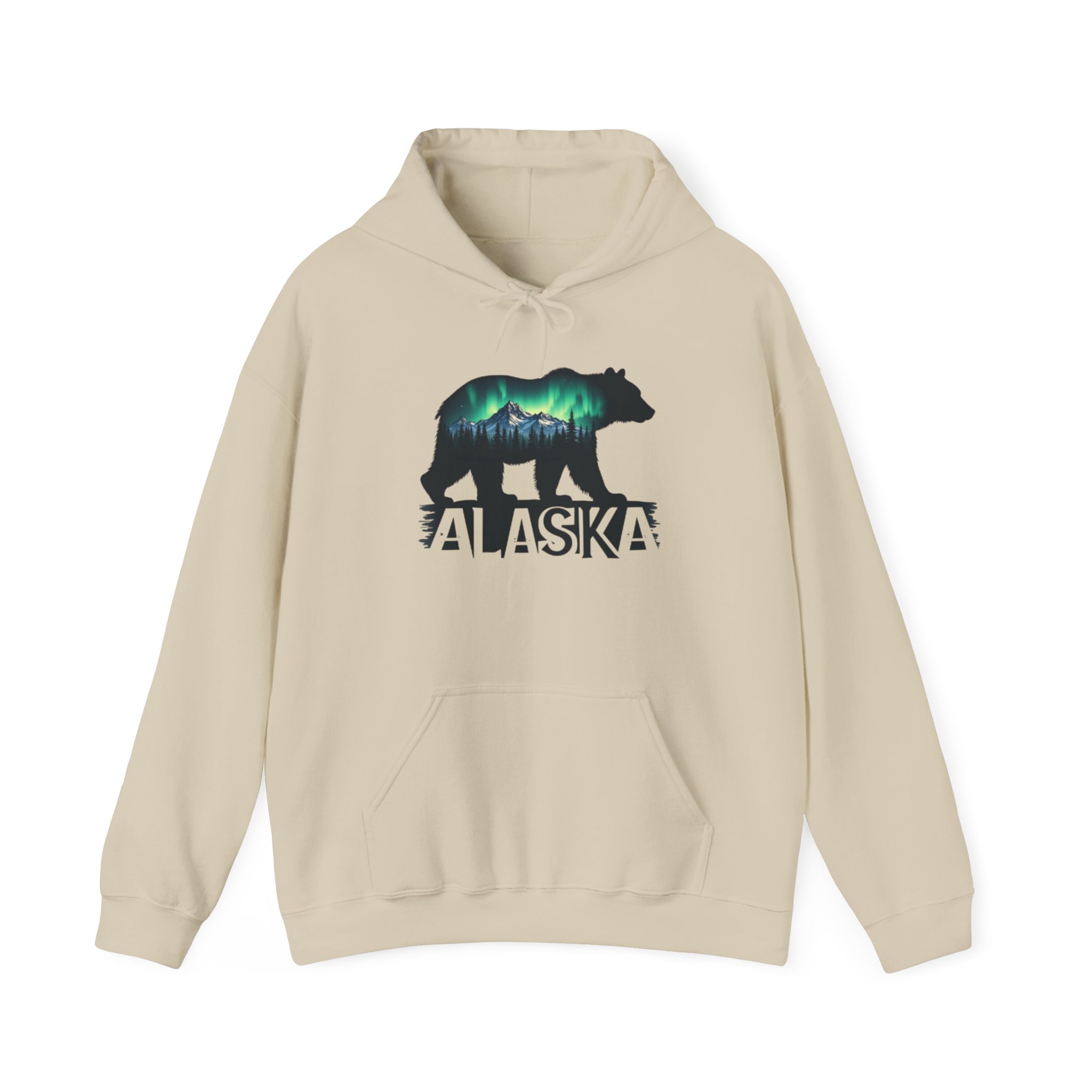 Alaska Bear Northern Lights Hoodie, Unisex Sweatshirt for Nature Lovers, Wilderness Gift, Wildlife Apparel, Outdoor Adventure Wear, Alaskan - Image 9