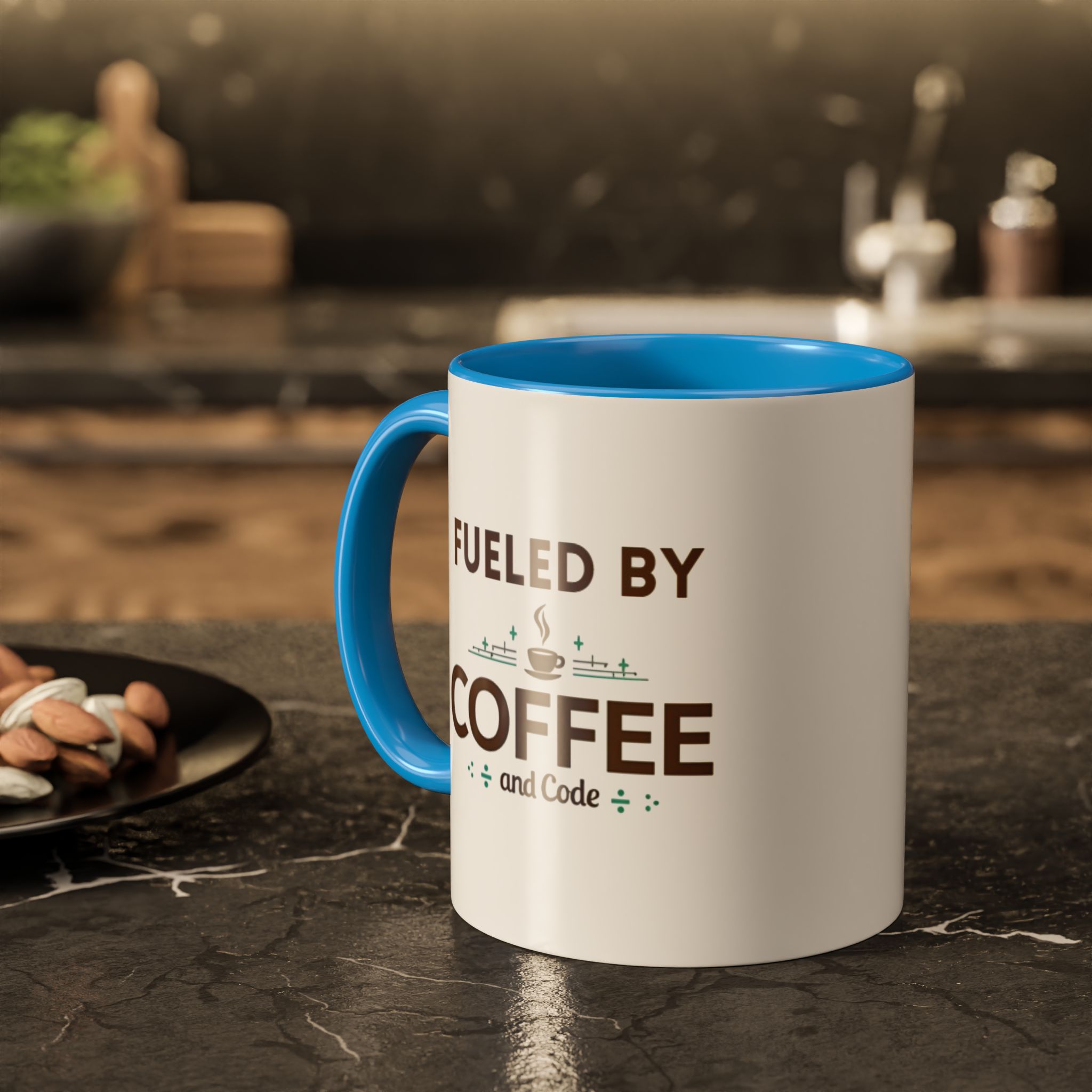 Fueled by Coffee and Code mug, fun colors, programmer humor, funny coffee cup - Image 29